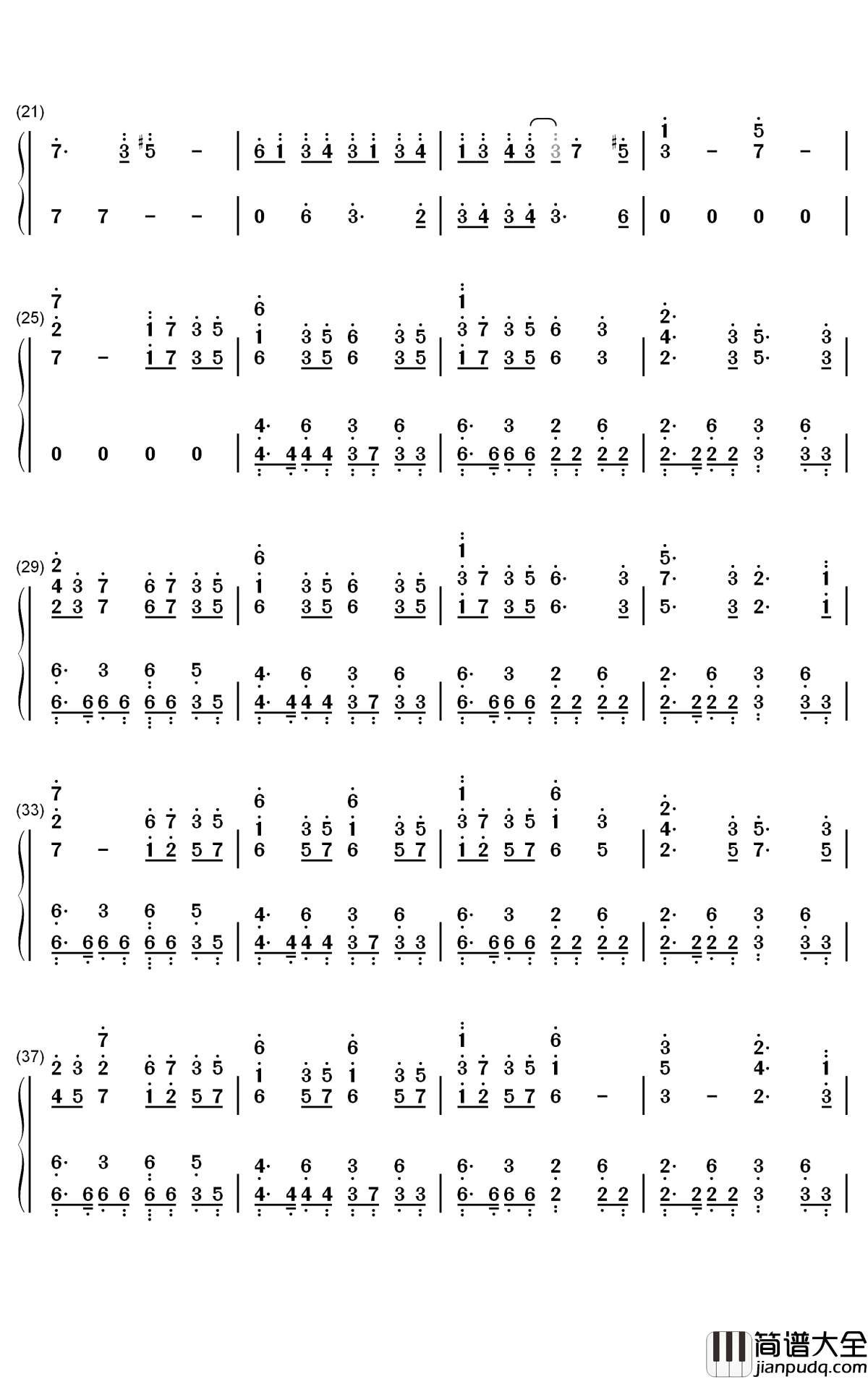 Memento钢琴简谱_数字双手_Nonoc