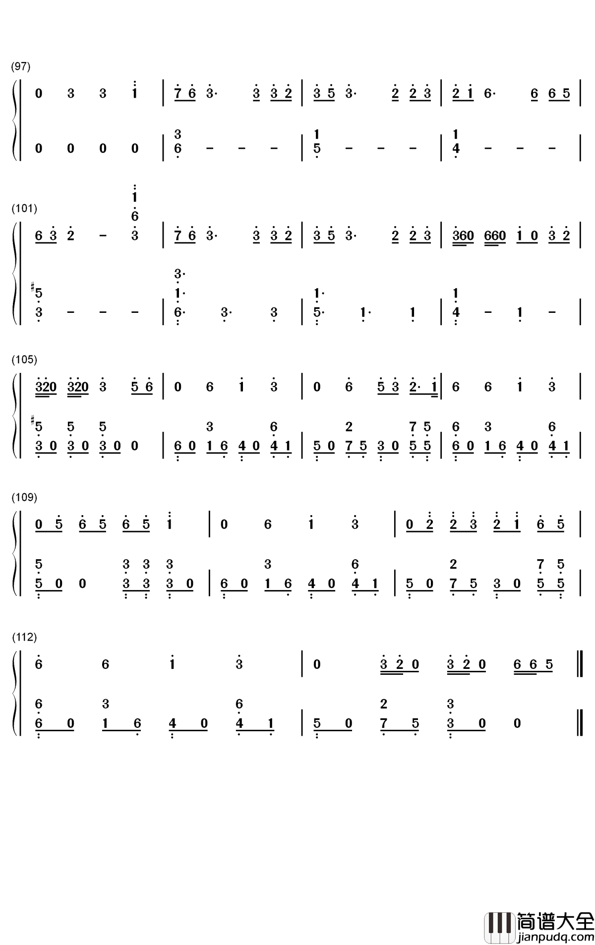 Maria钢琴简谱_数字双手_华莎_화사