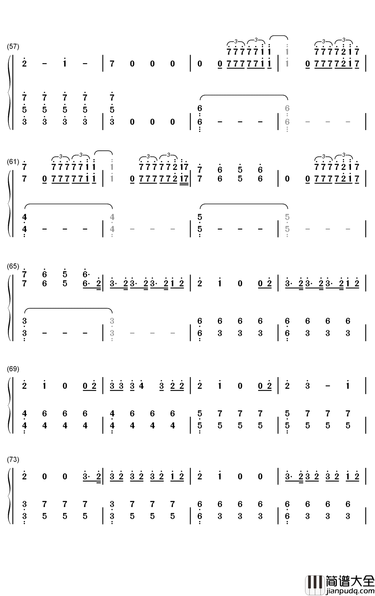 Bad_Child钢琴简谱_数字双手_Tones_and_I