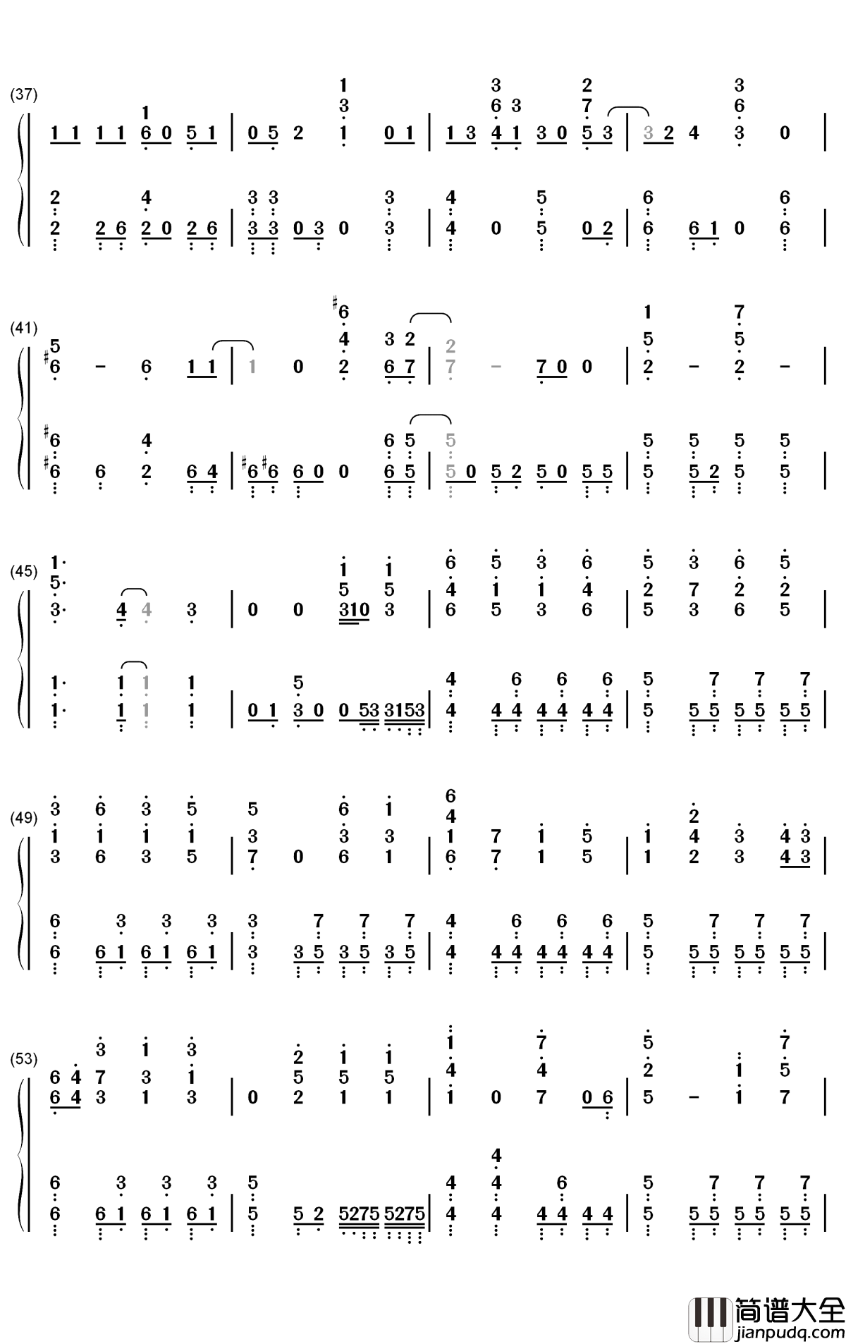 One_Day_Sky钢琴简谱_数字双手_铃木このみ