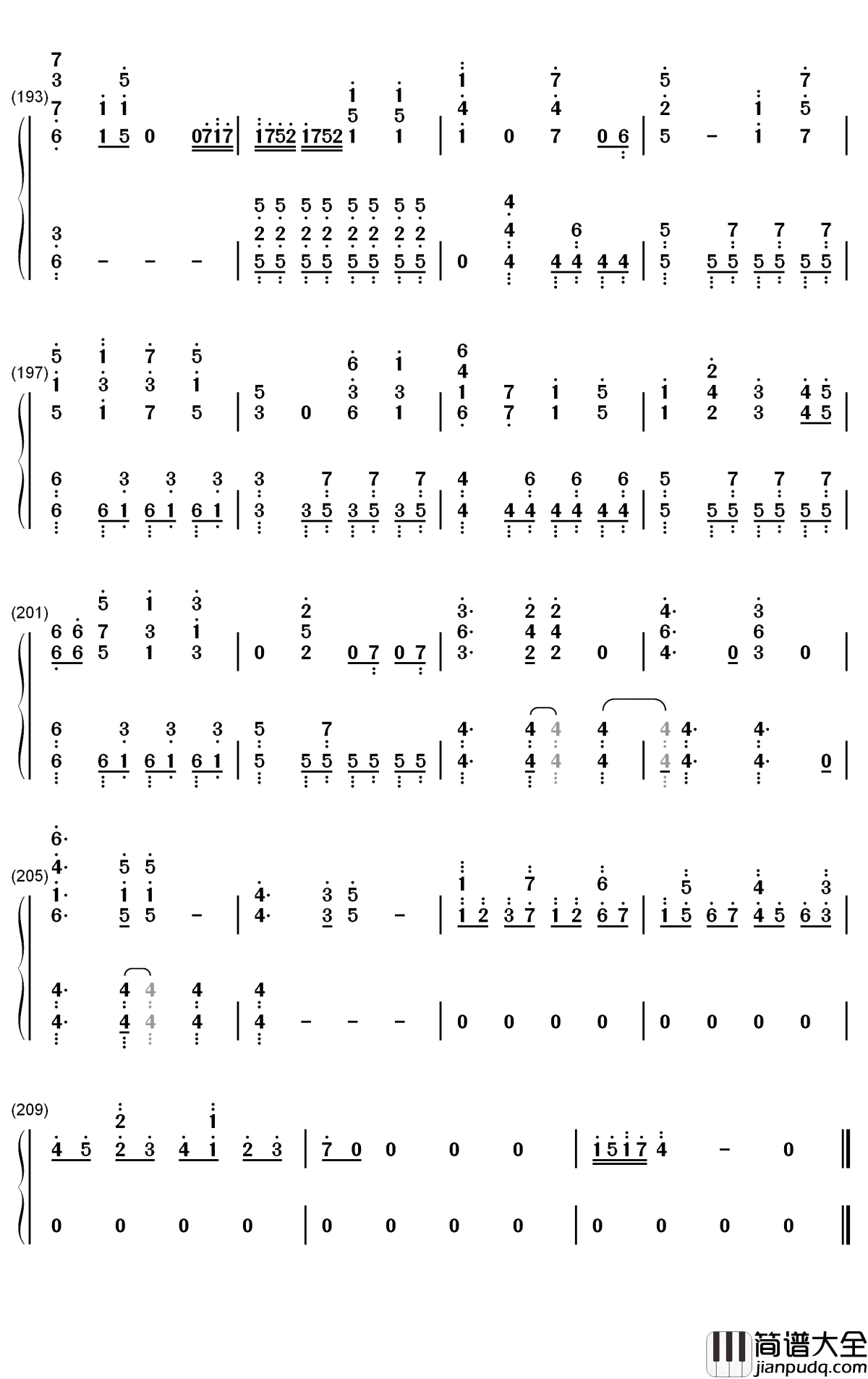 One_Day_Sky钢琴简谱_数字双手_铃木このみ