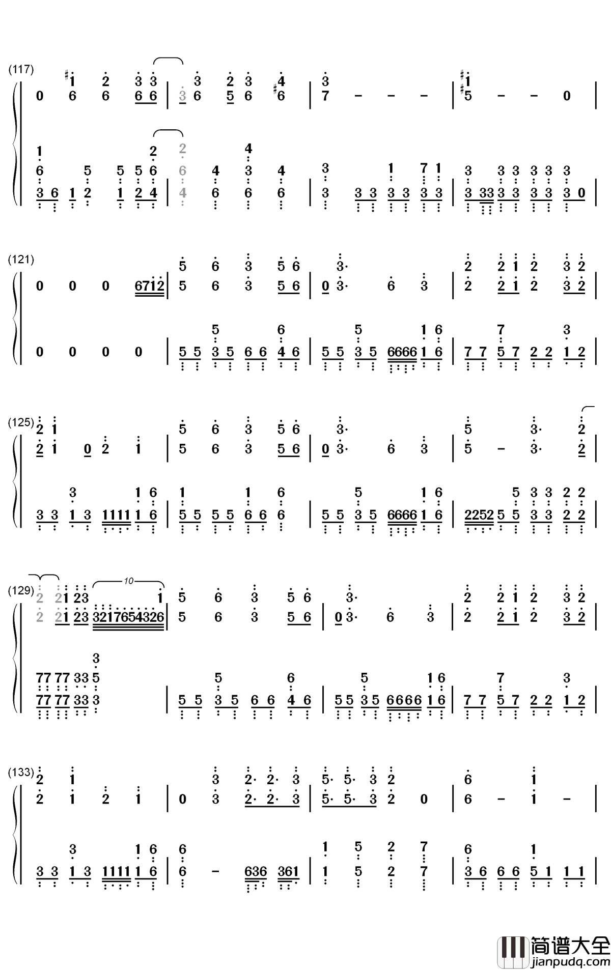 Black_Shout钢琴简谱_数字双手_Roselia