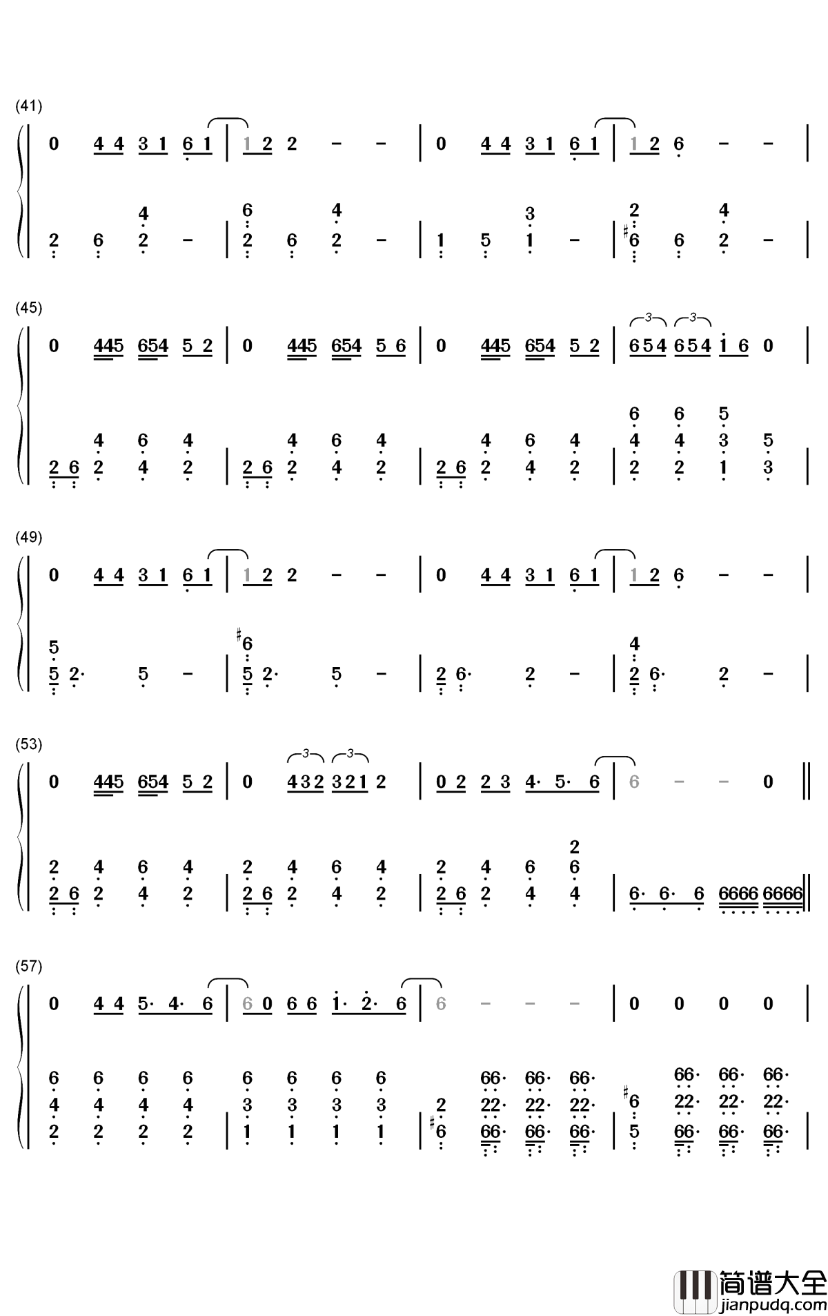 Never_Surrender钢琴简谱_数字双手_R1SE
