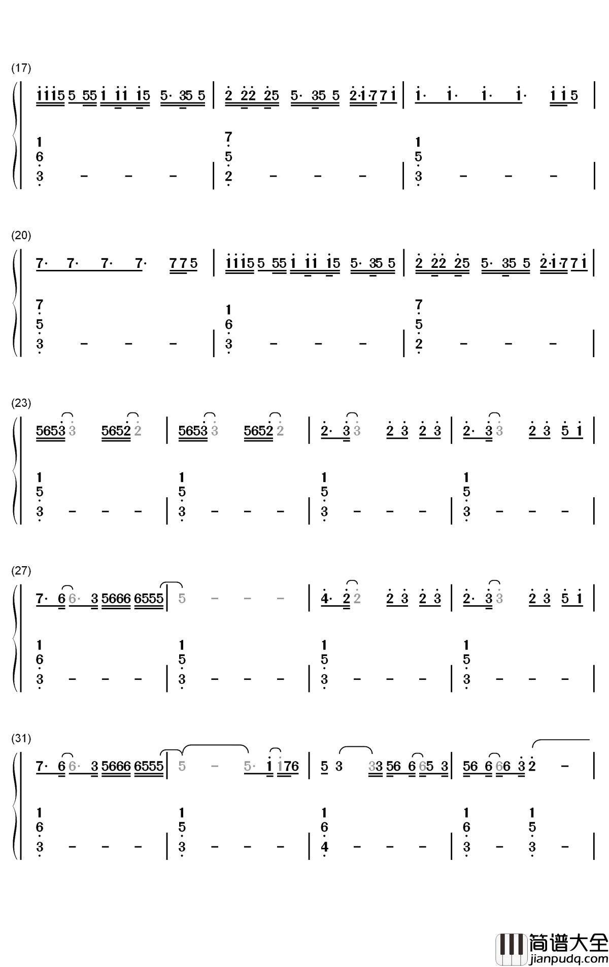 Slow_Grenade钢琴简谱_数字双手_Ellie_Goulding_Lauv