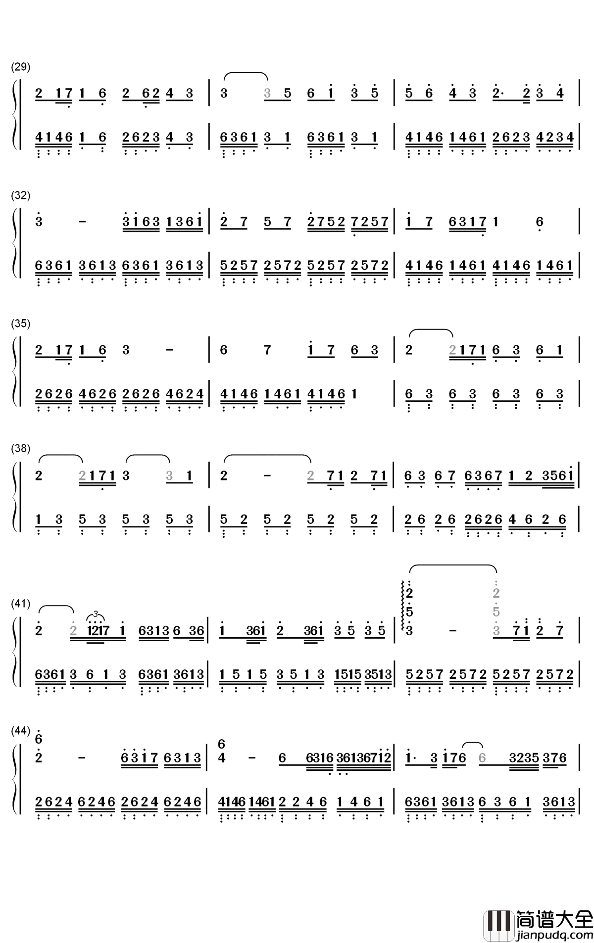 Crystallize钢琴简谱_数字双手_Lindsey_Stirling