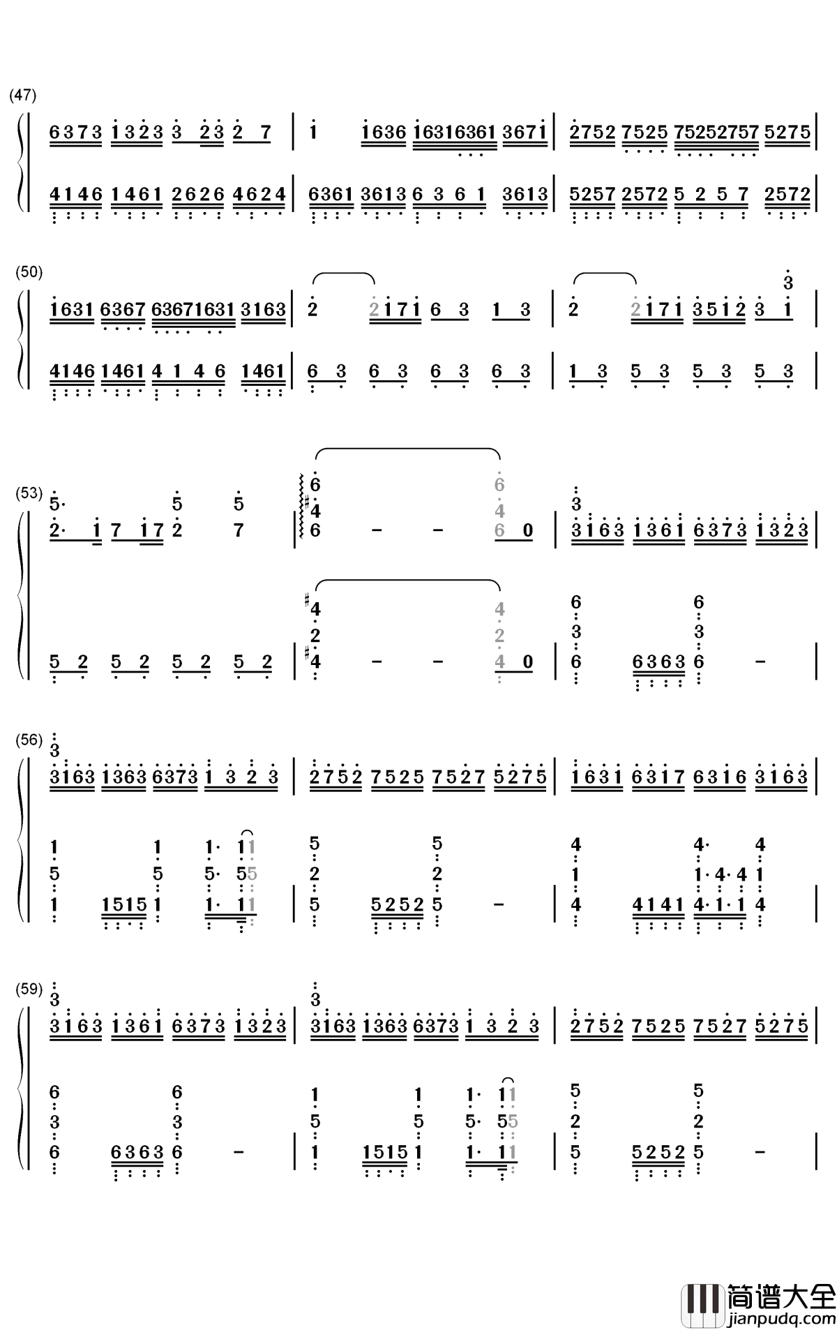 Crystallize钢琴简谱_数字双手_Lindsey_Stirling