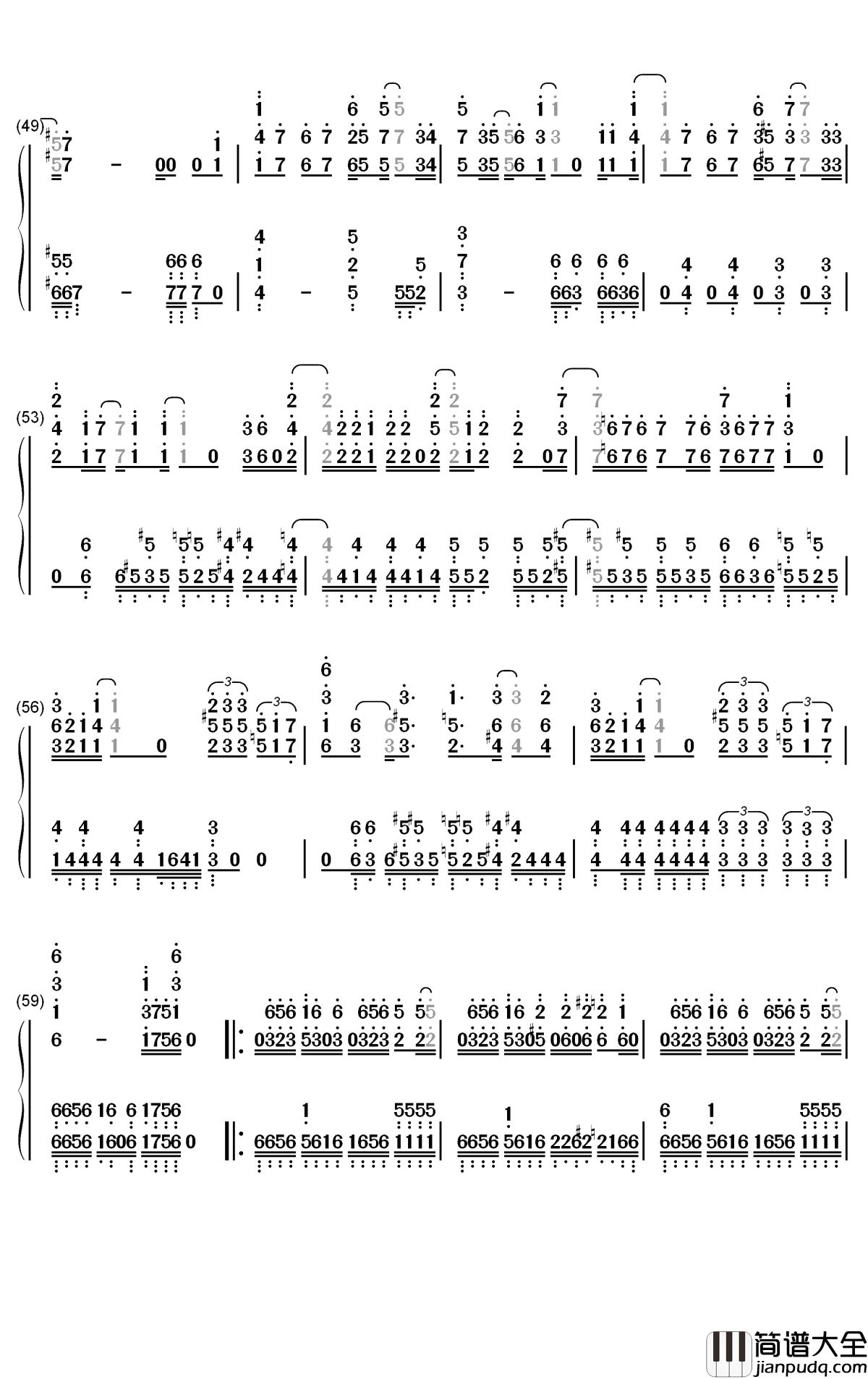 BRAVE_JEWEL钢琴简谱_数字双手_Roselia