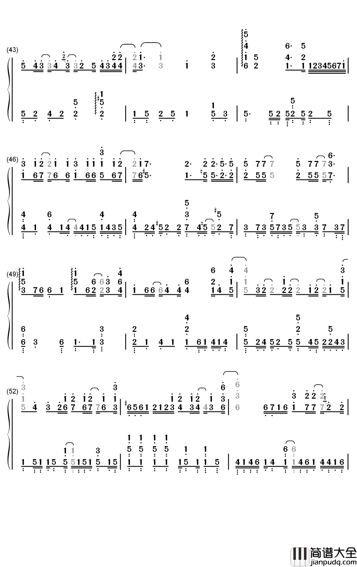 无人之岛简谱_数字双手_任然