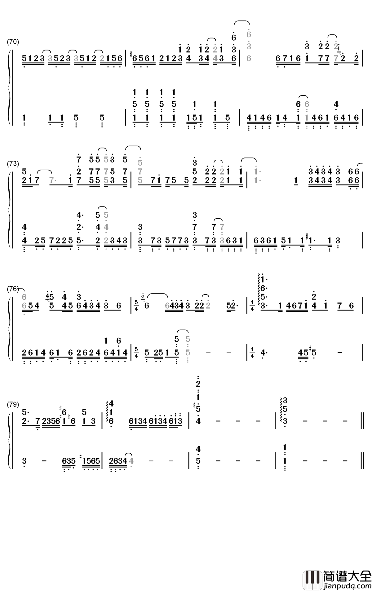 无人之岛简谱_数字双手_任然