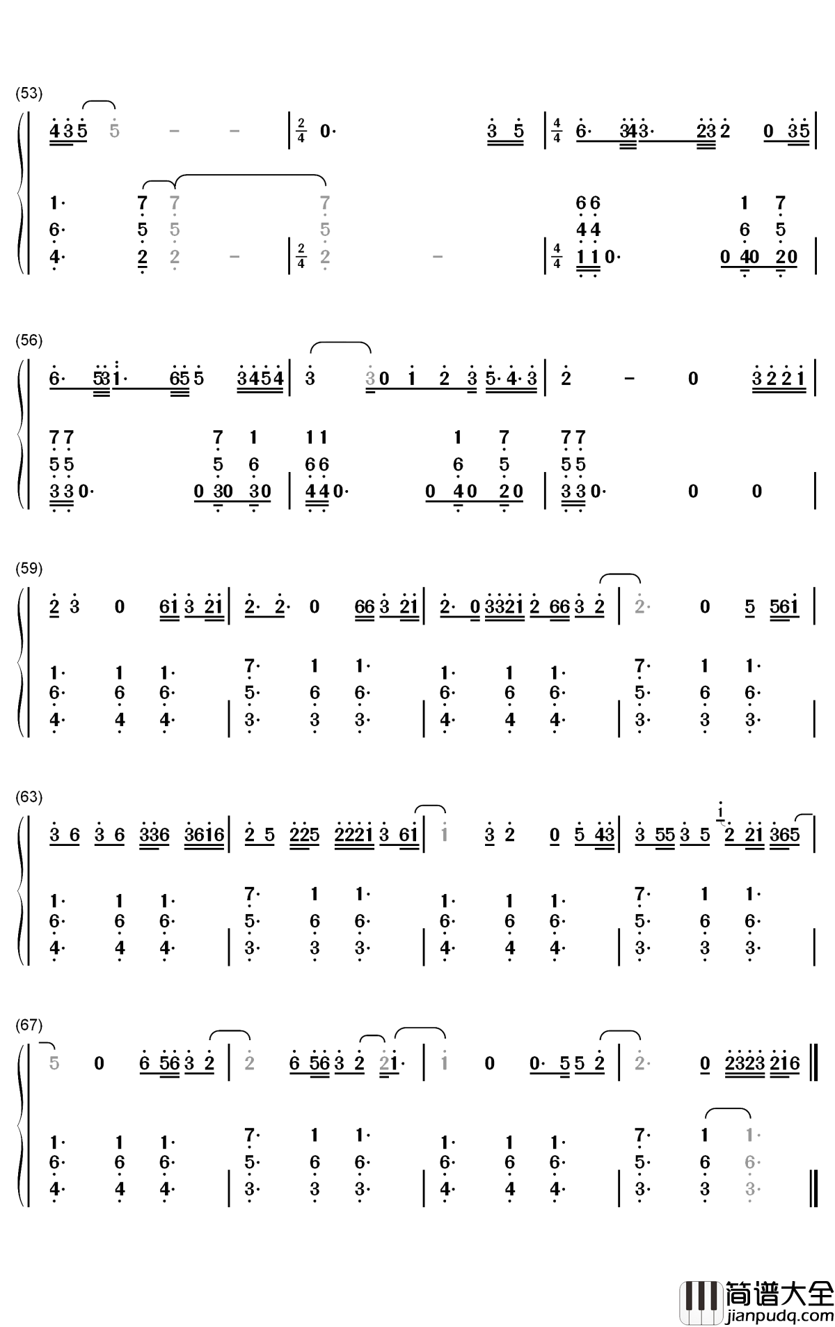 Candy钢琴简谱_数字双手_边伯贤