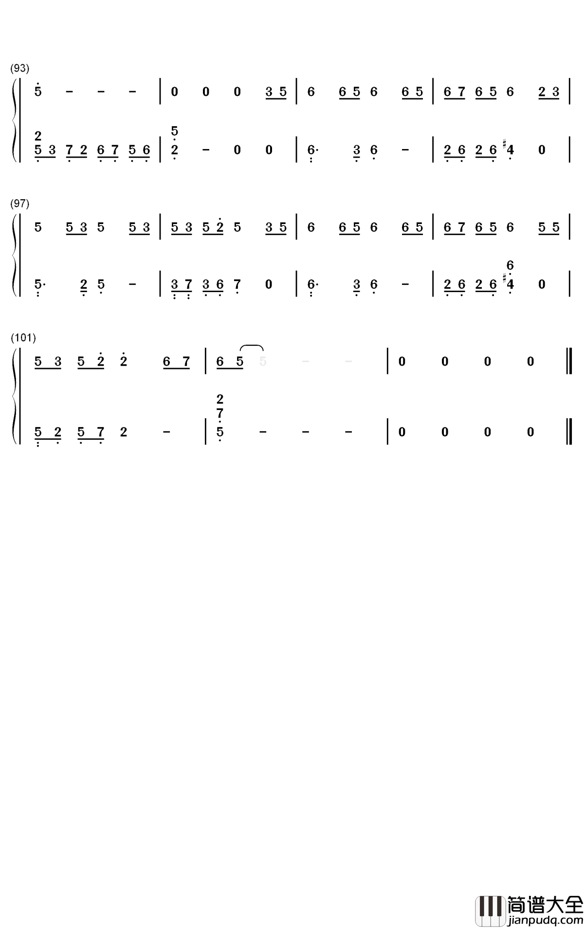 时光话钢琴简谱_数字双手_赵露思