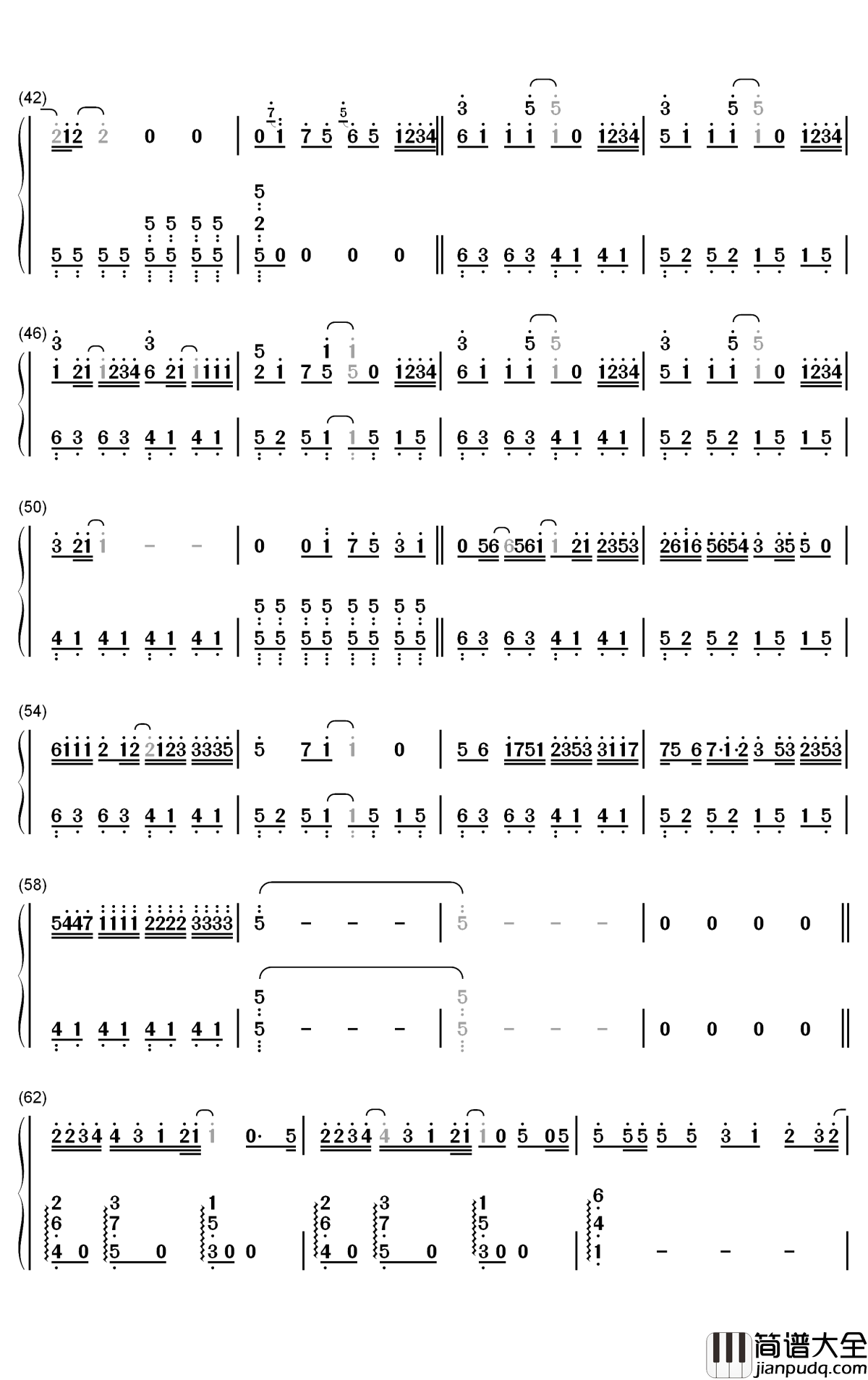花に亡霊钢琴简谱_数字双手_ヨルシカ