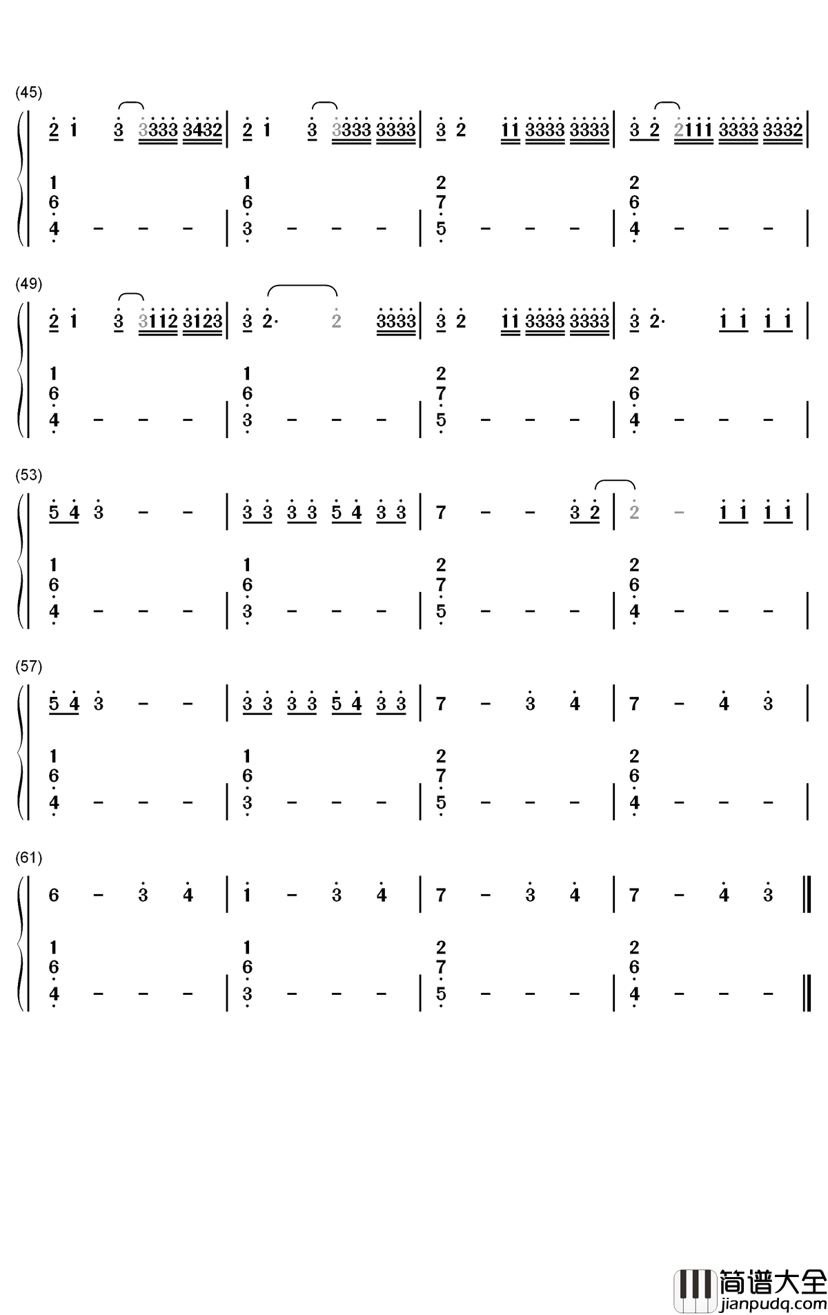 Bye_Me_Fui钢琴简谱_数字双手_Bad_Bunny