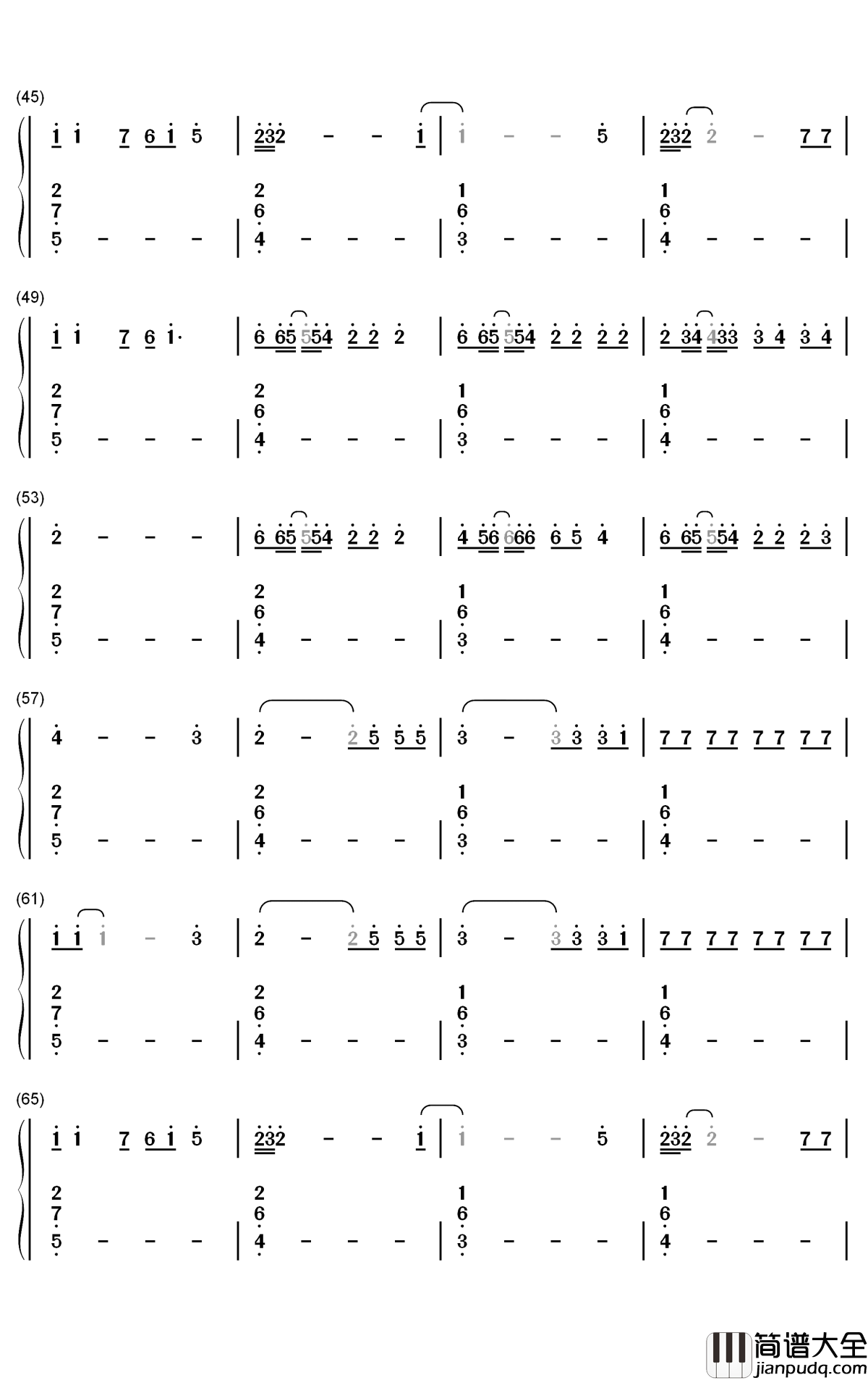 Alice钢琴简谱_数字双手_Lady_Gaga