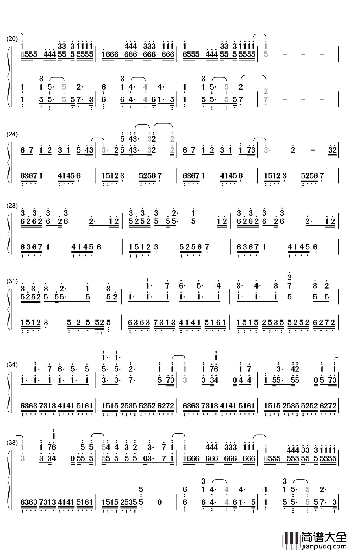 Sad_Sometimes钢琴简谱_数字双手_Alan_Walker_CORSAK_黄霄雲