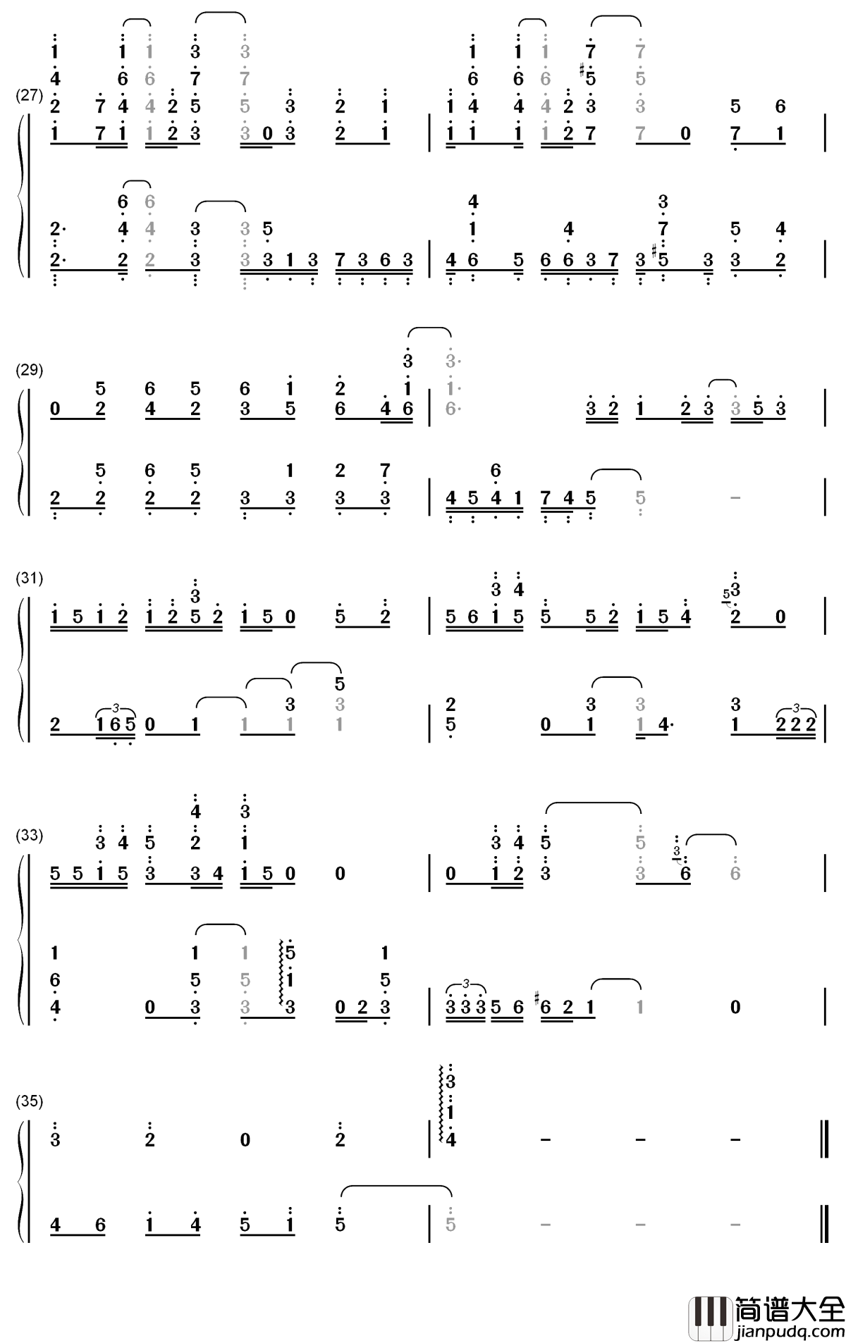 Muse钢琴简谱_数字双手_高桥李依
