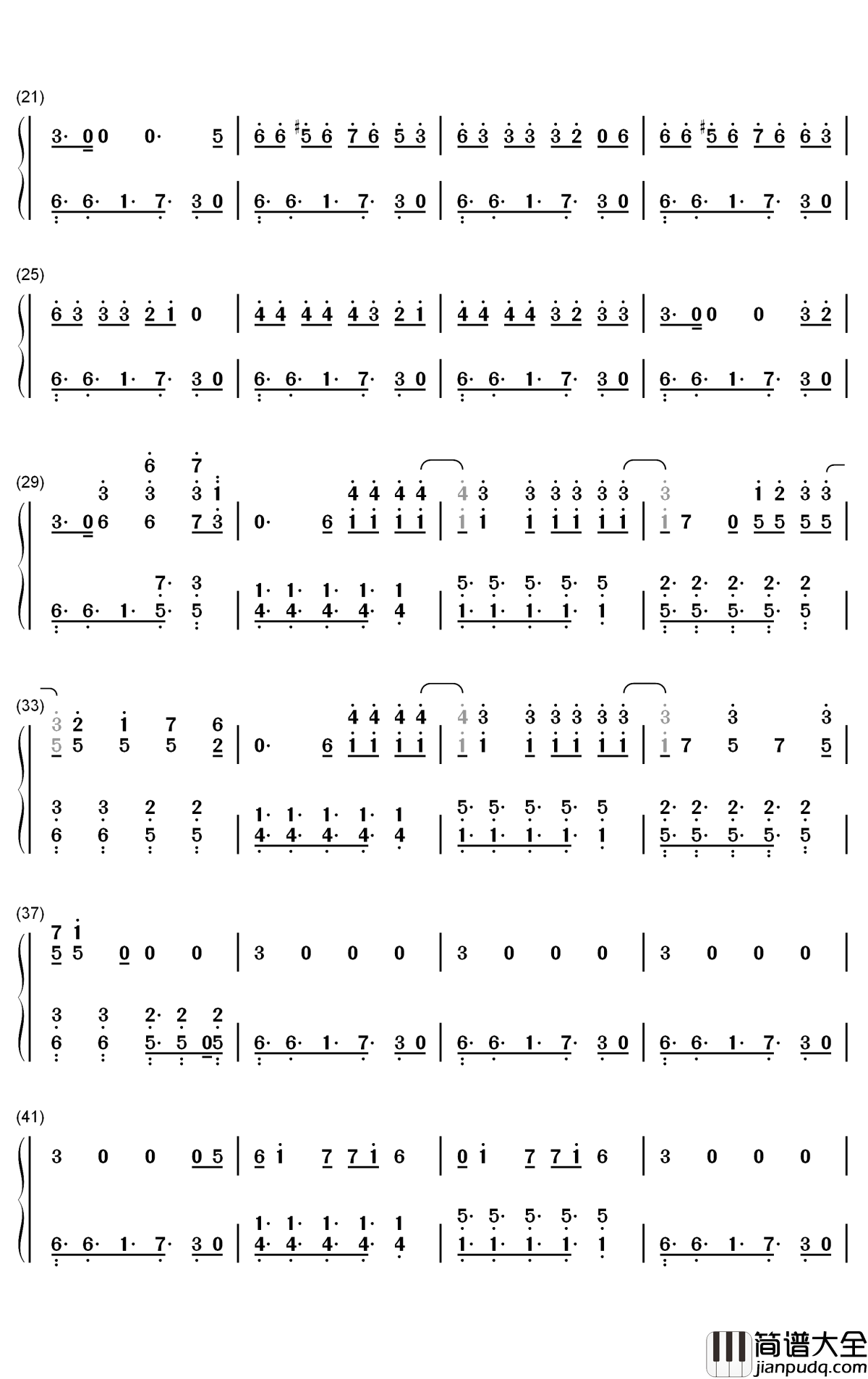 Sour_Candy钢琴简谱_数字双手_Lady_Gaga_Black_Pink