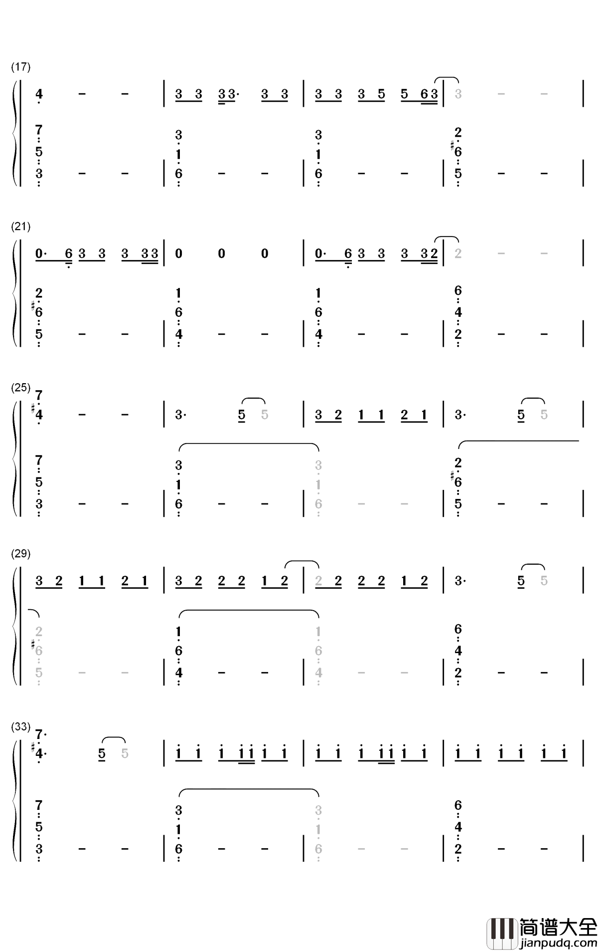 She钢琴简谱_数字双手_Harry_Styles