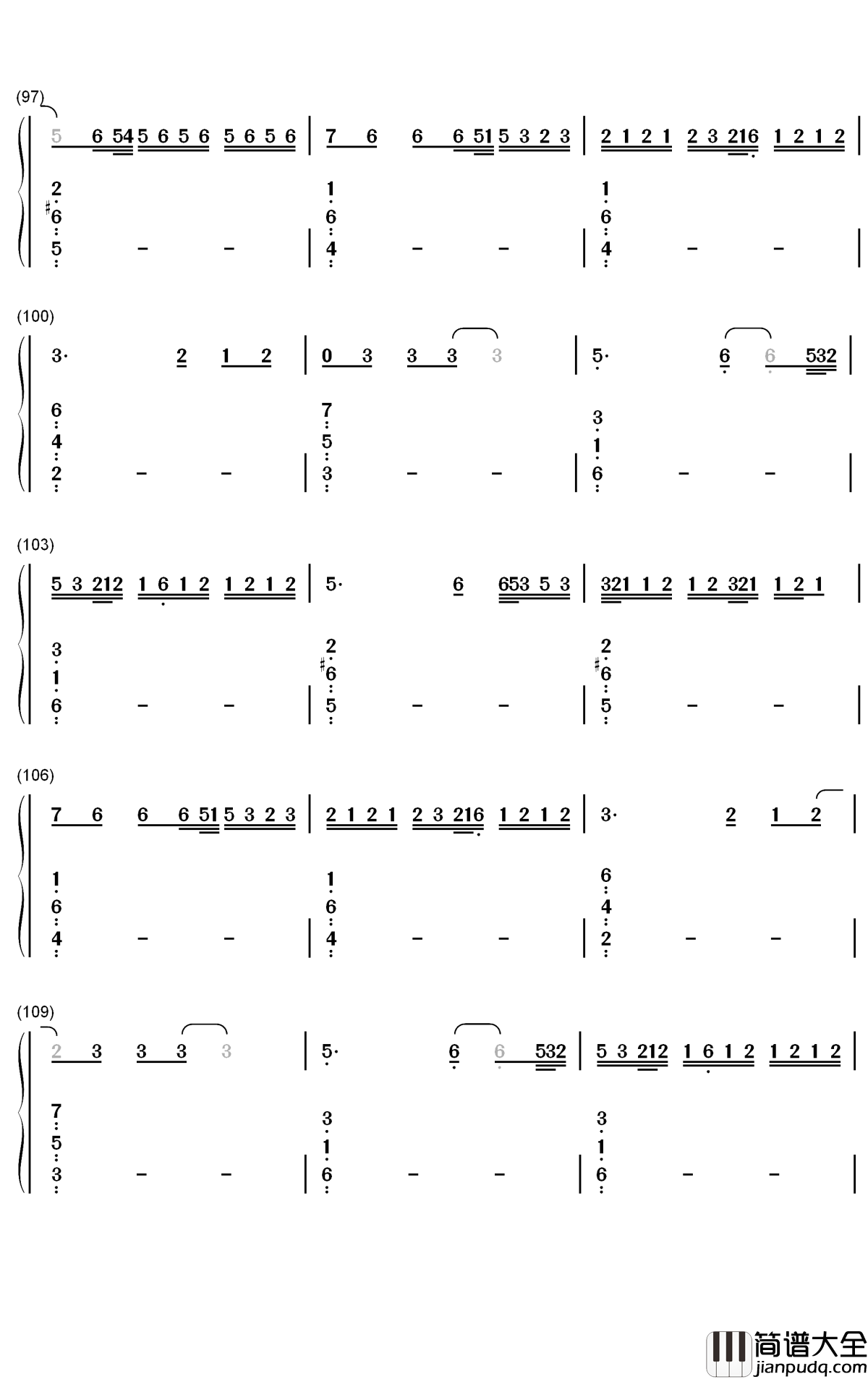 She钢琴简谱_数字双手_Harry_Styles