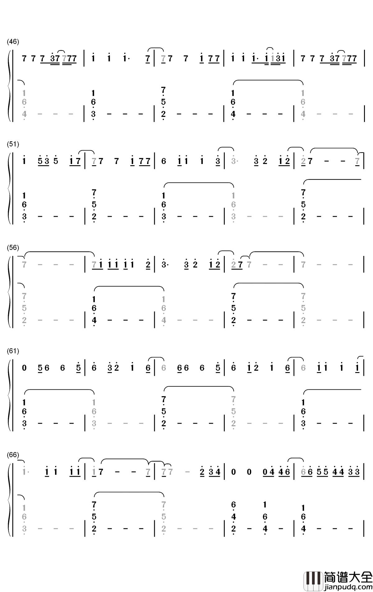 Sine_From_Above钢琴简谱_数字双手_Lady_Gaga_Elton_John