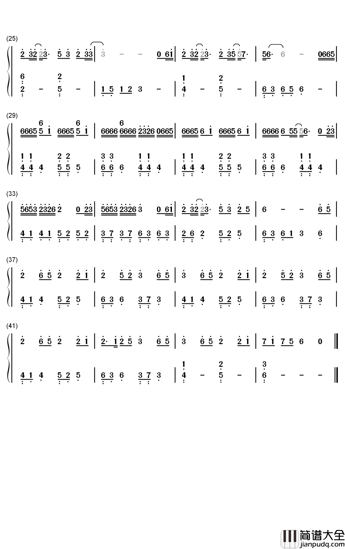 海底钢琴简谱_数字双手_一支榴莲