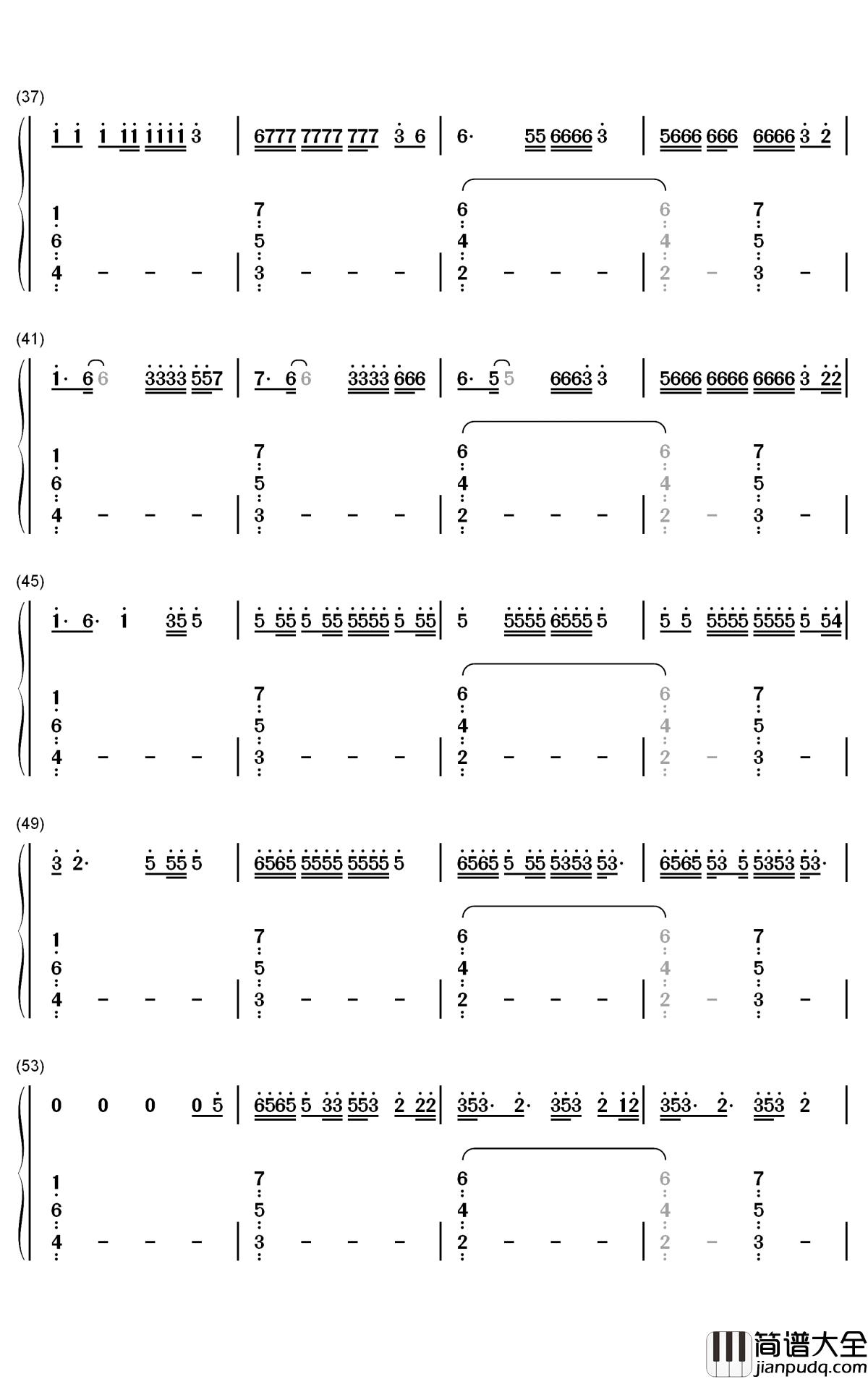 Go_Crazy钢琴简谱_数字双手_Chris_Brown_Young_Thug