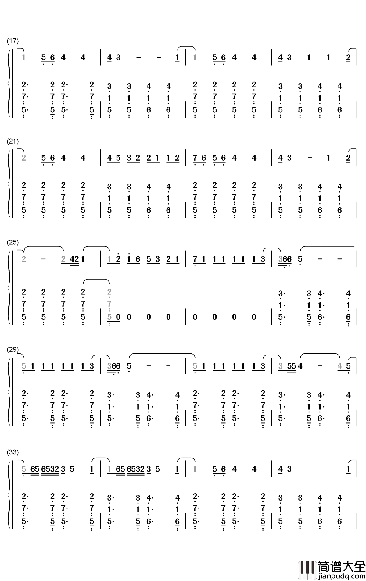 Five_More_Minutes钢琴简谱_数字双手_Jonas_Brothers