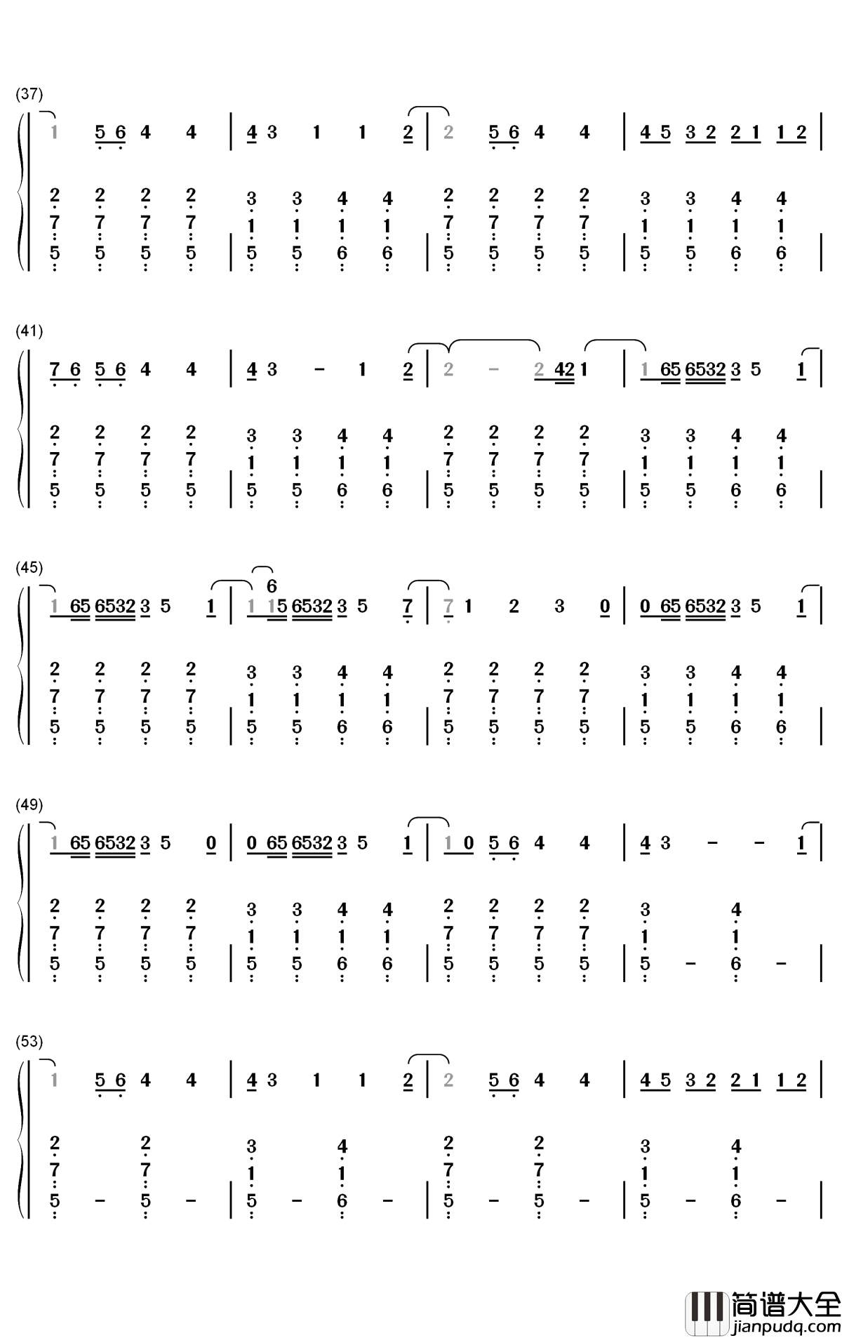 Five_More_Minutes钢琴简谱_数字双手_Jonas_Brothers