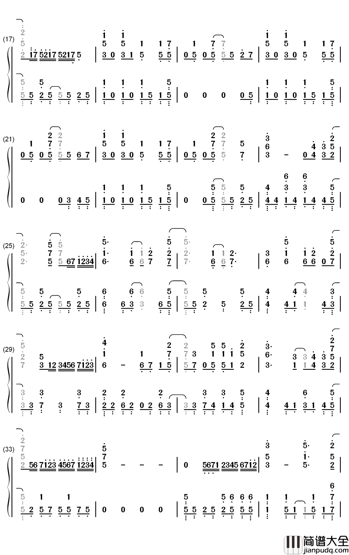 Hero_too钢琴简谱_数字双手_Chrissy_Costanza