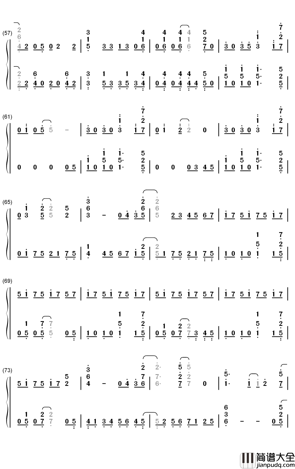 Hero_too钢琴简谱_数字双手_Chrissy_Costanza