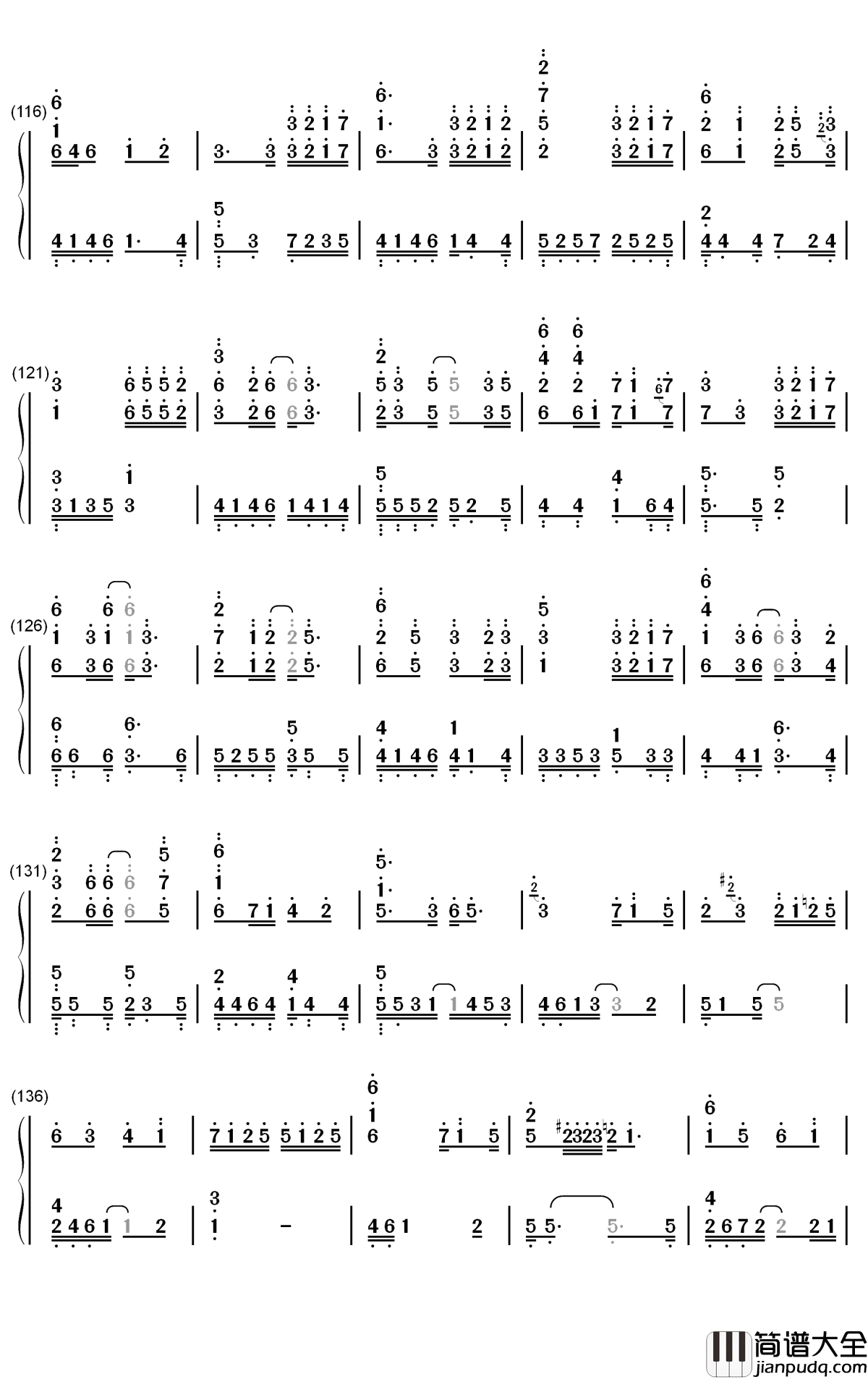 半世游钢琴简谱_数字双手_伦桑_奇然_小魂_小曲儿