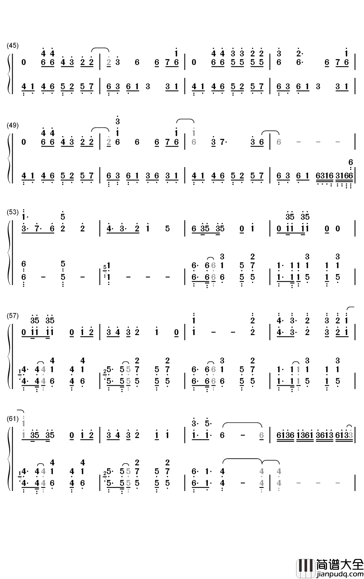 Heading_Home钢琴简谱_数字双手_Alan_Walker