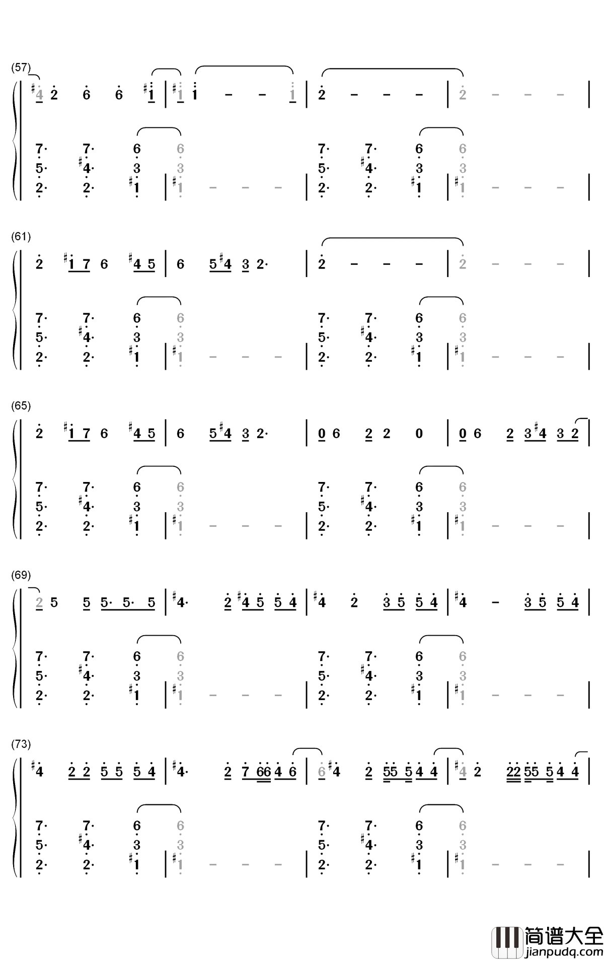 Daisies钢琴简谱_数字双手_Katy_Perry