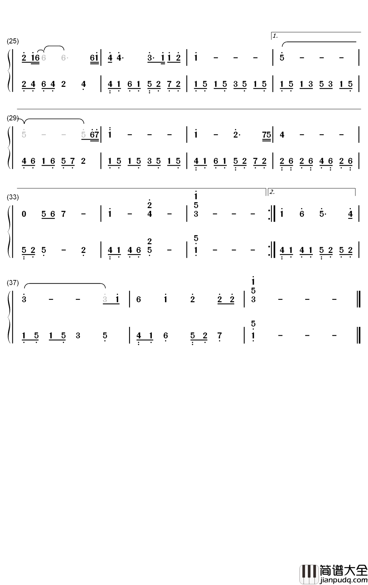 爱情有什么道理钢琴简谱_数字双手_李宗盛_张艾嘉