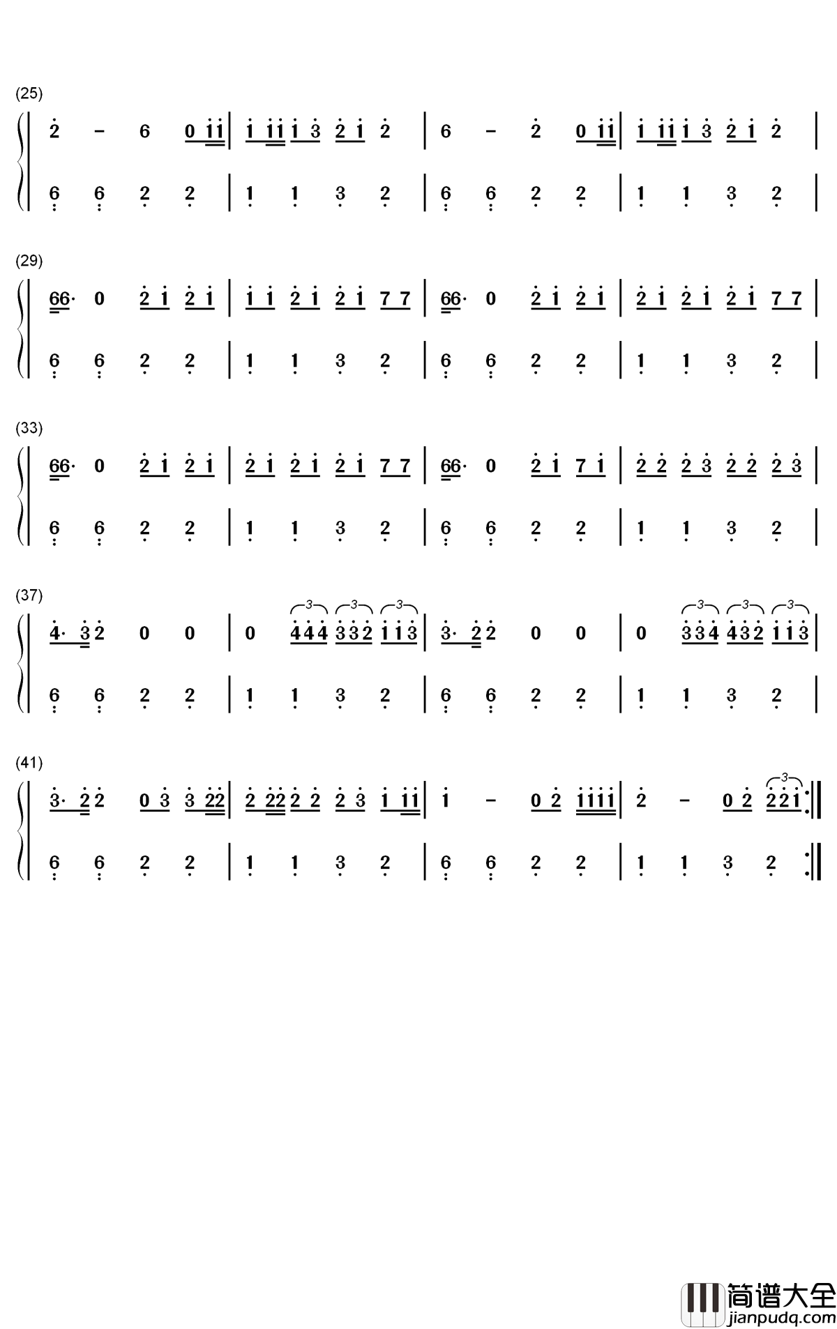 Roses钢琴简谱_数字双手_Saint_Jhn