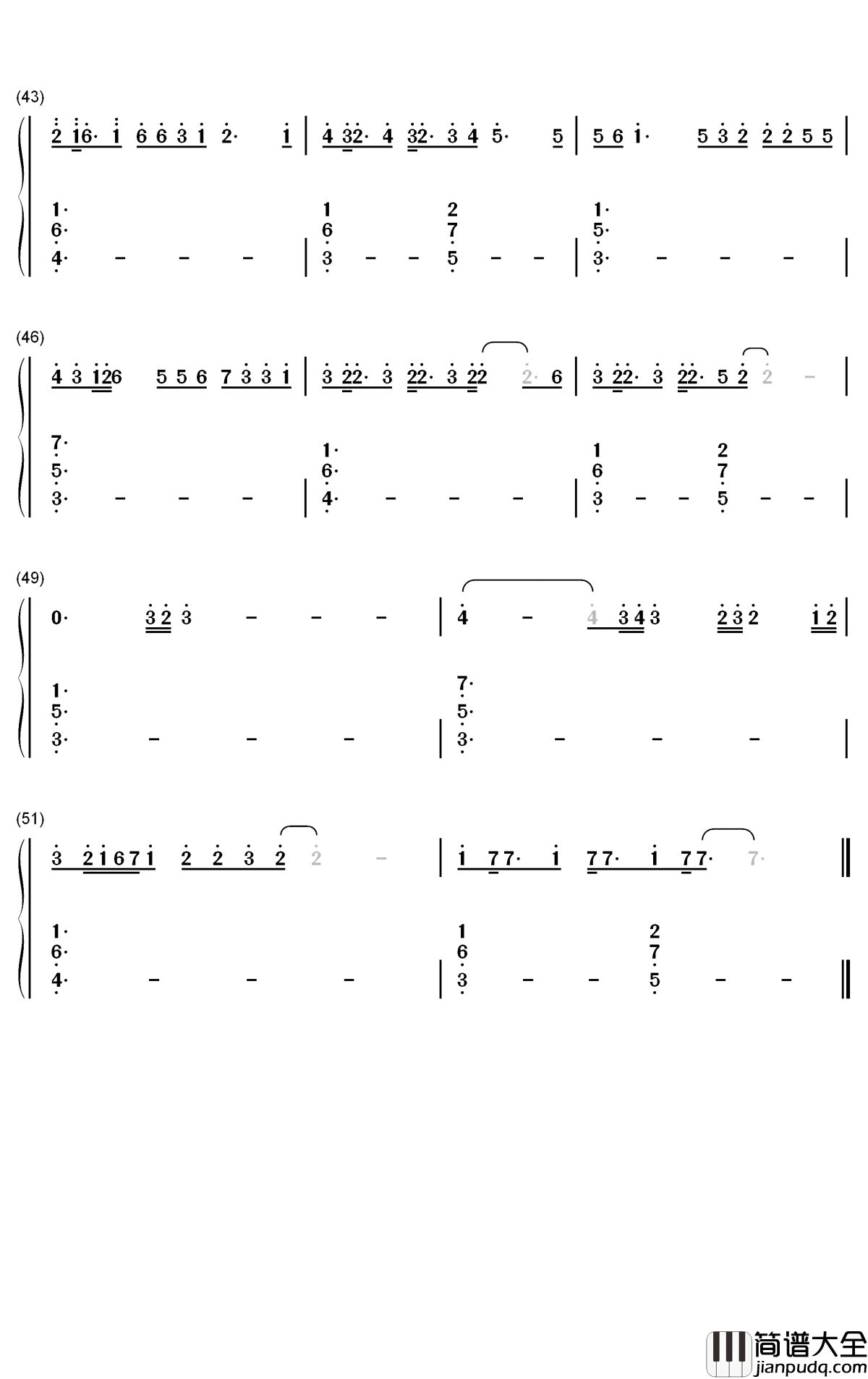 Stuck_with_U钢琴简谱_数字双手_Ariana_Grande_Justin_Bieber