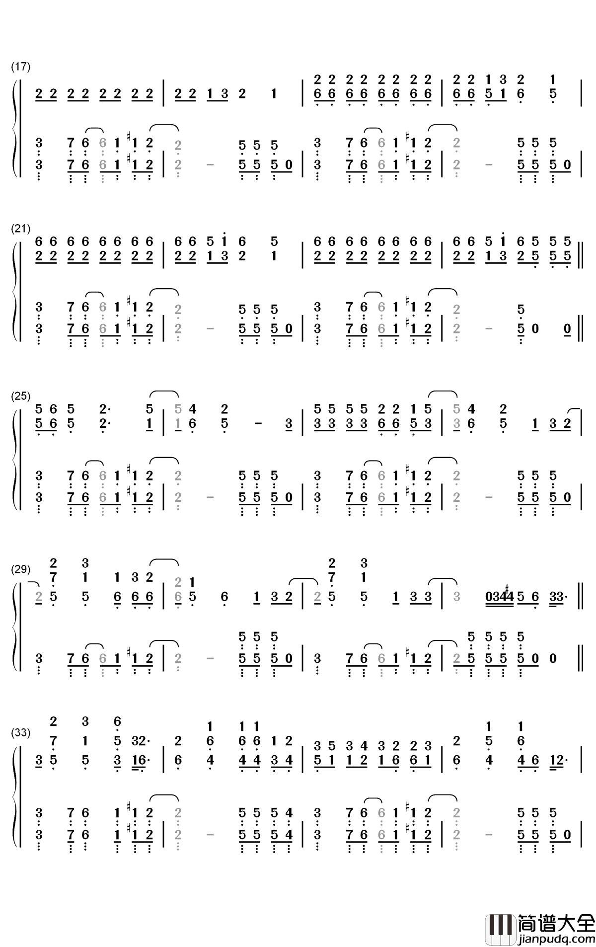 Sunday_Best钢琴简谱_数字双手_Surfaces