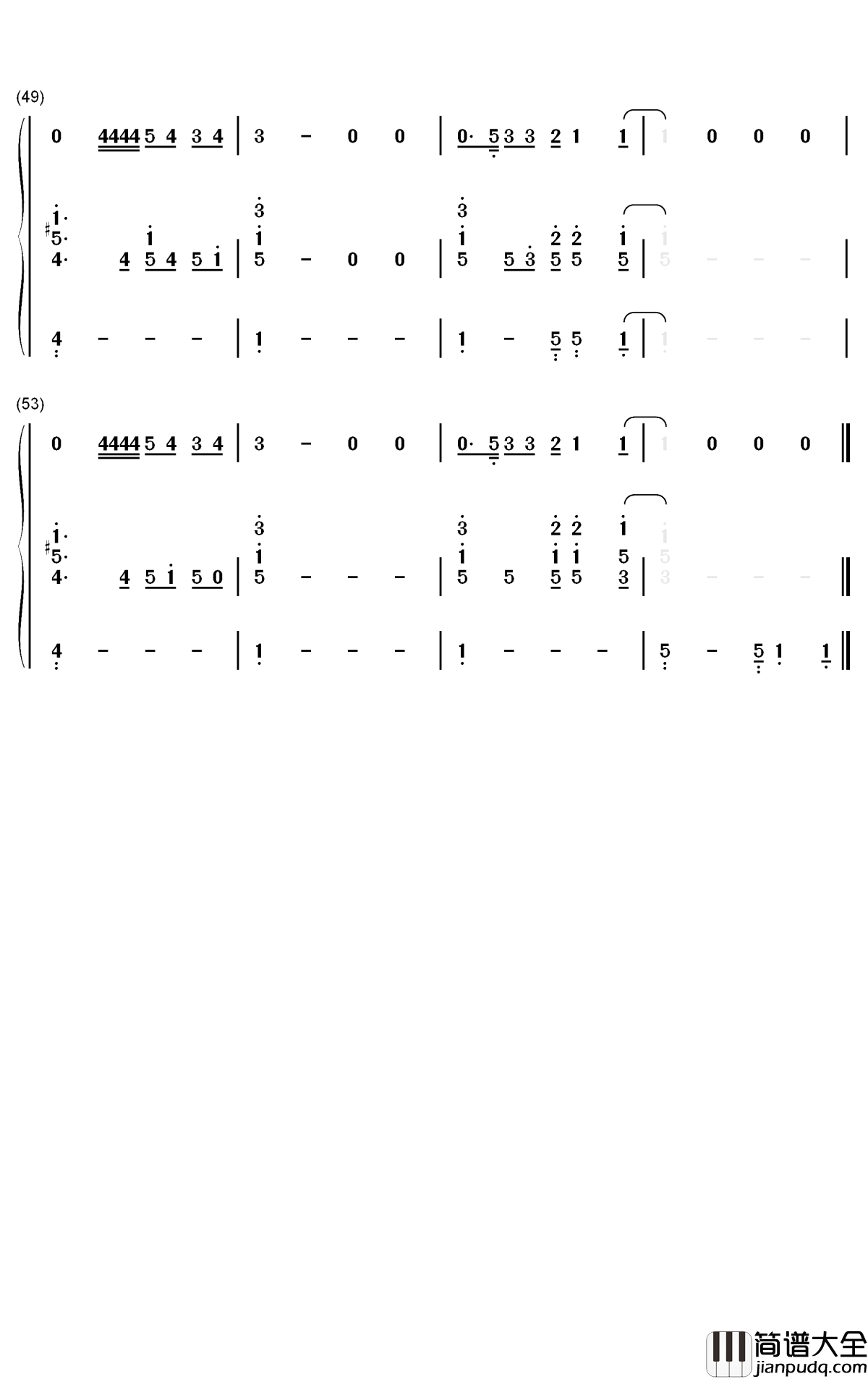 Put_A_Little_Love_On_Me钢琴简谱_数字双手_Niall_Horan