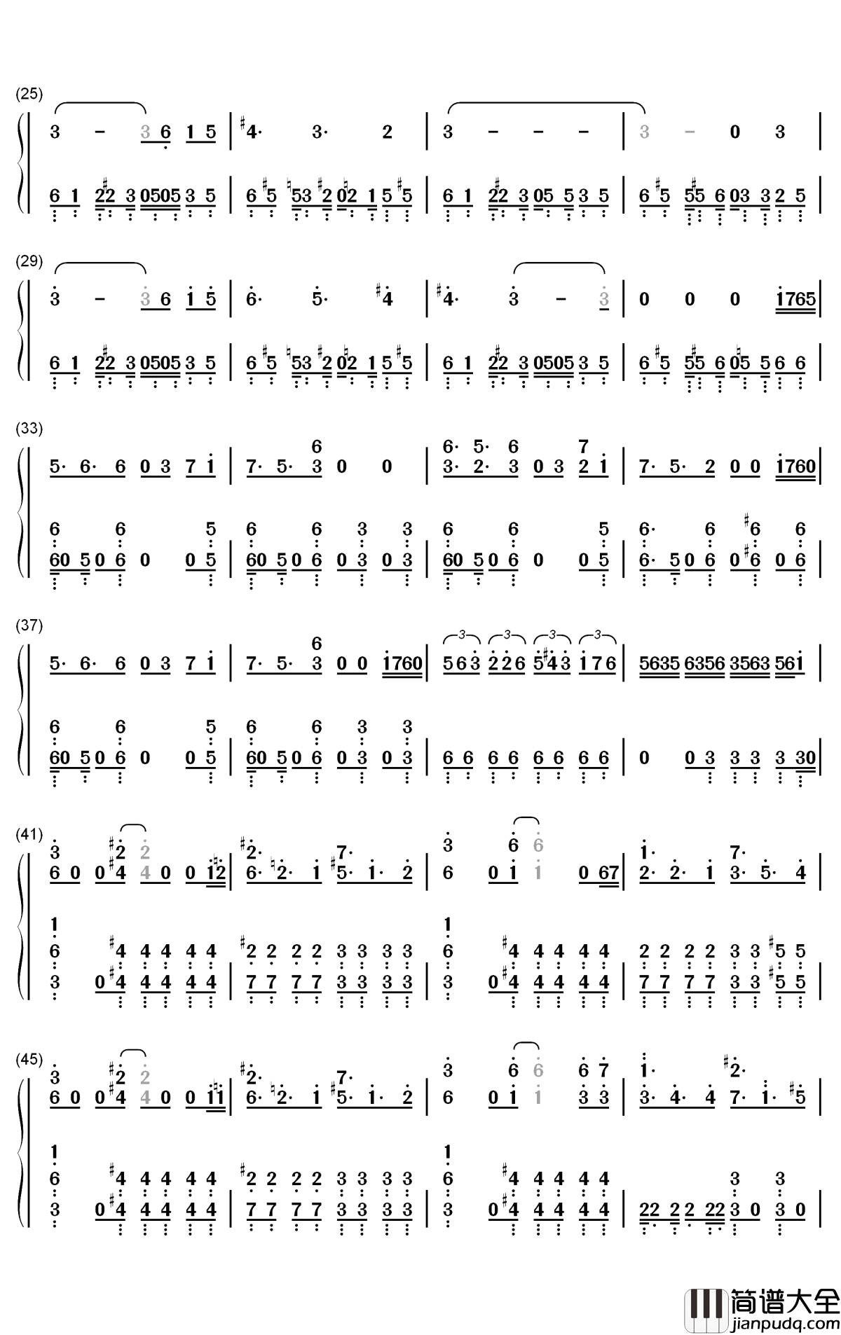 il_vento_doro钢琴简谱_数字双手_菅野祐悟