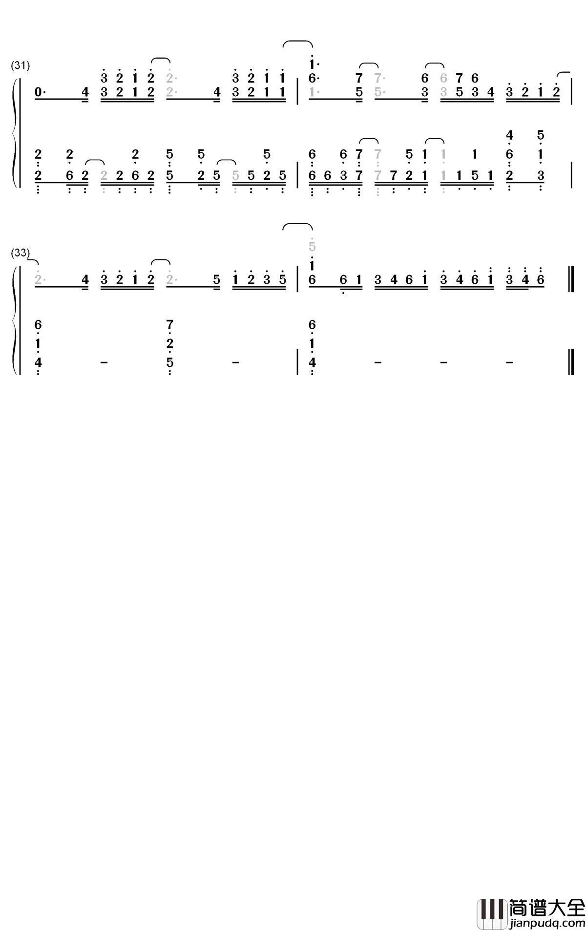 Last_Chapter钢琴简谱_数字双手_Nano_Ripe