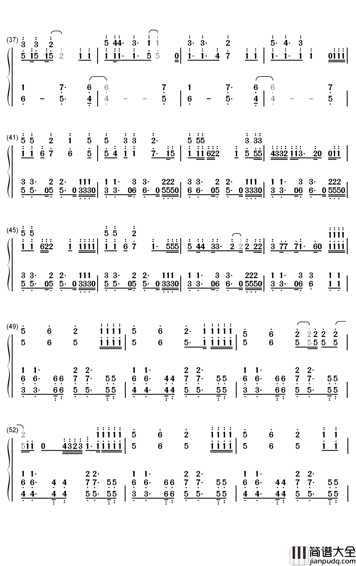 Hide钢琴简谱_数字双手_Juice_Wrld_Seezyn