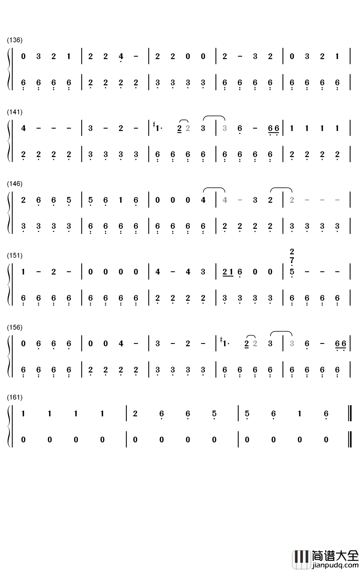 The_Other_Side钢琴简谱_数字双手_SZA_Justin_Timberlake