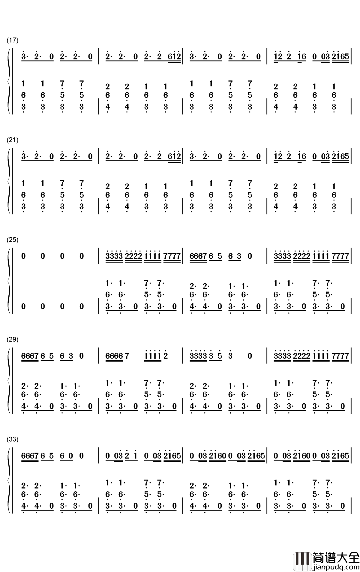 Levitating钢琴简谱_数字双手_Dua_Lipa