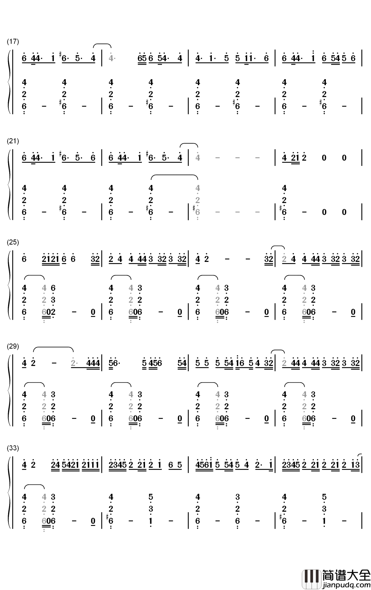 Im_Ready钢琴简谱_数字双手_Sam_Smith_Demi_Lovato