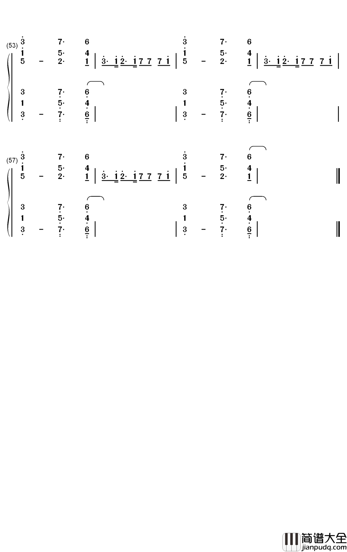 1_Sided_Love钢琴简谱_数字双手_Blackbear