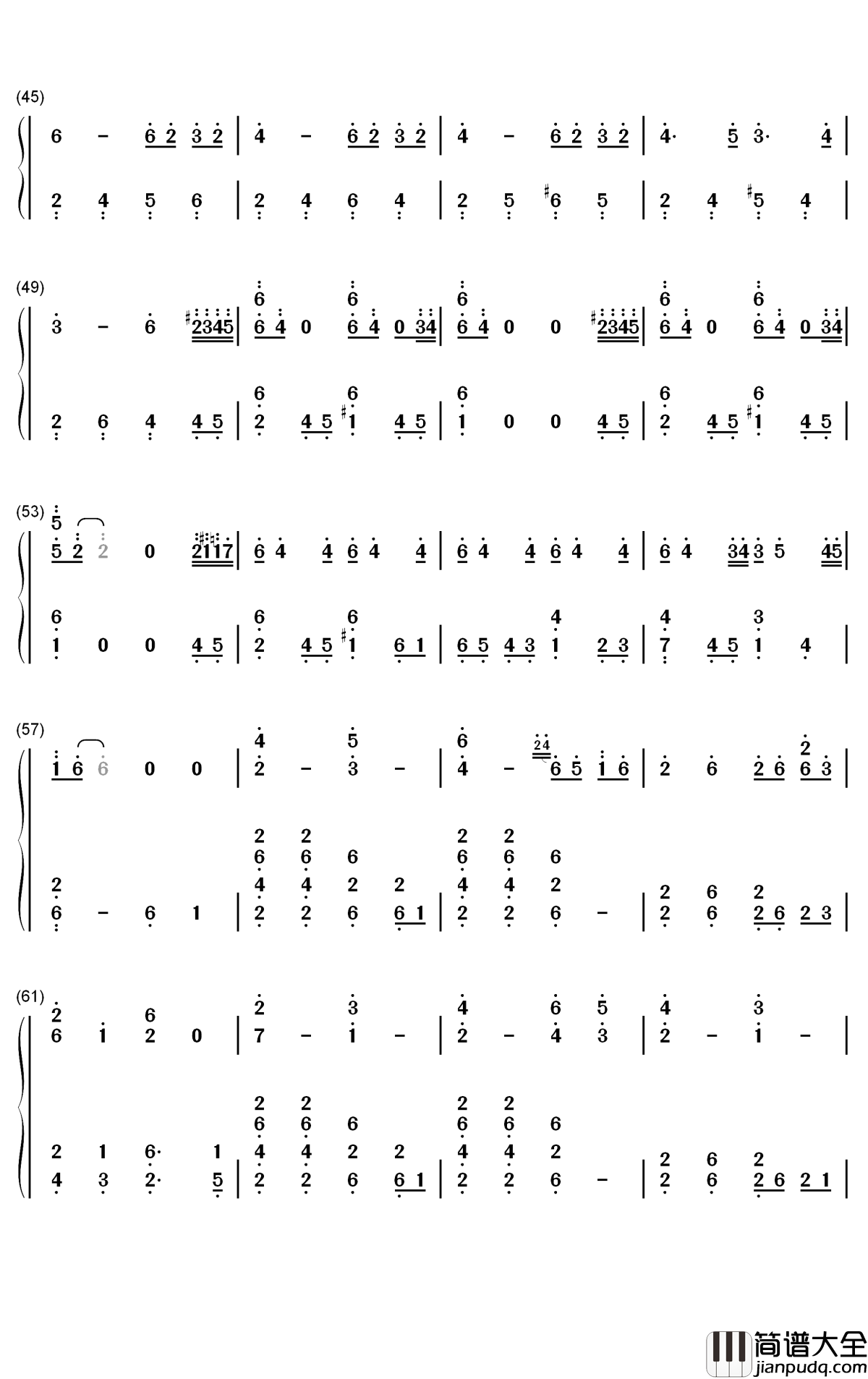 双向倾诉简谱_洛天依/言和歌曲_数字双手曲谱