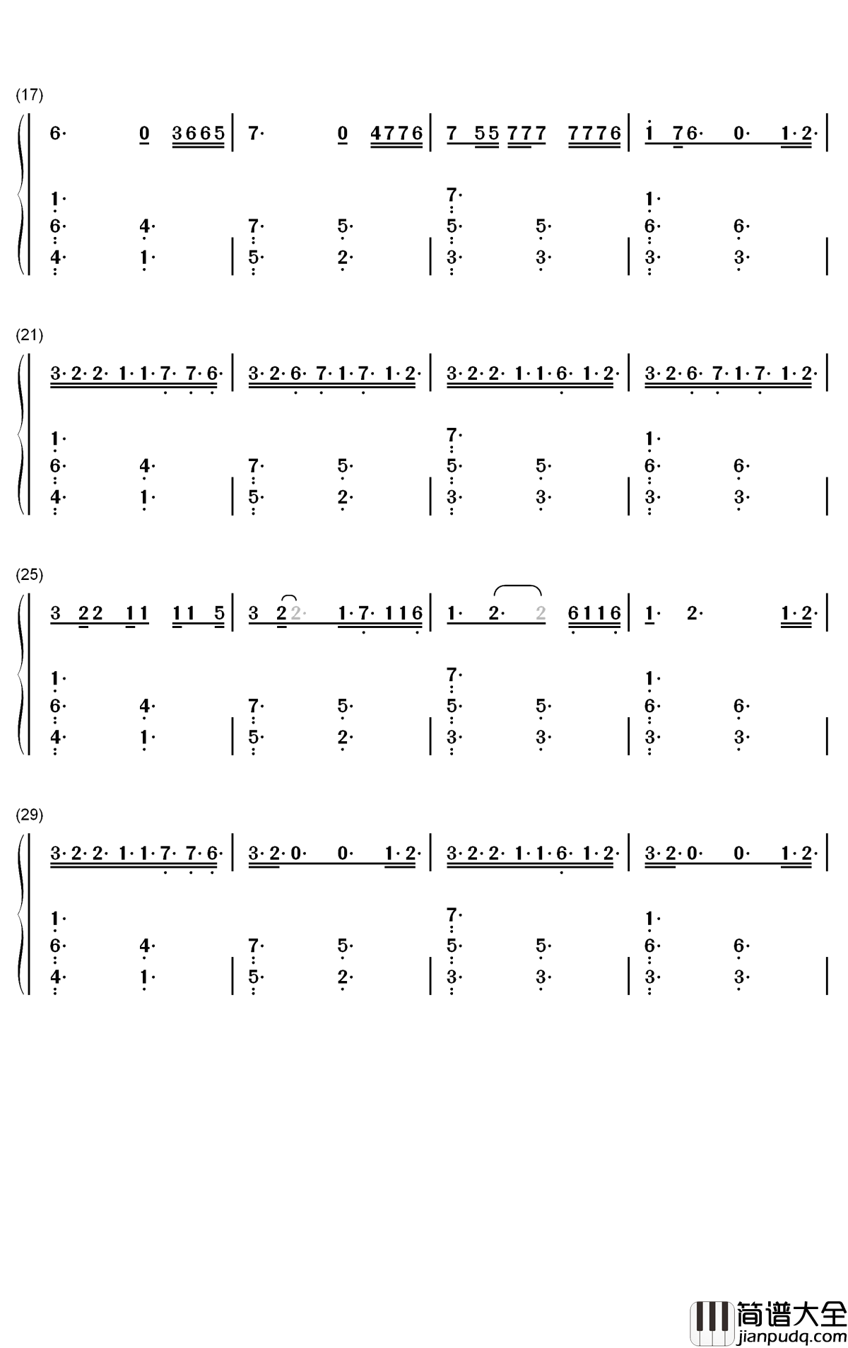 La_Difícil简谱_Camilo歌曲_数字双手曲谱