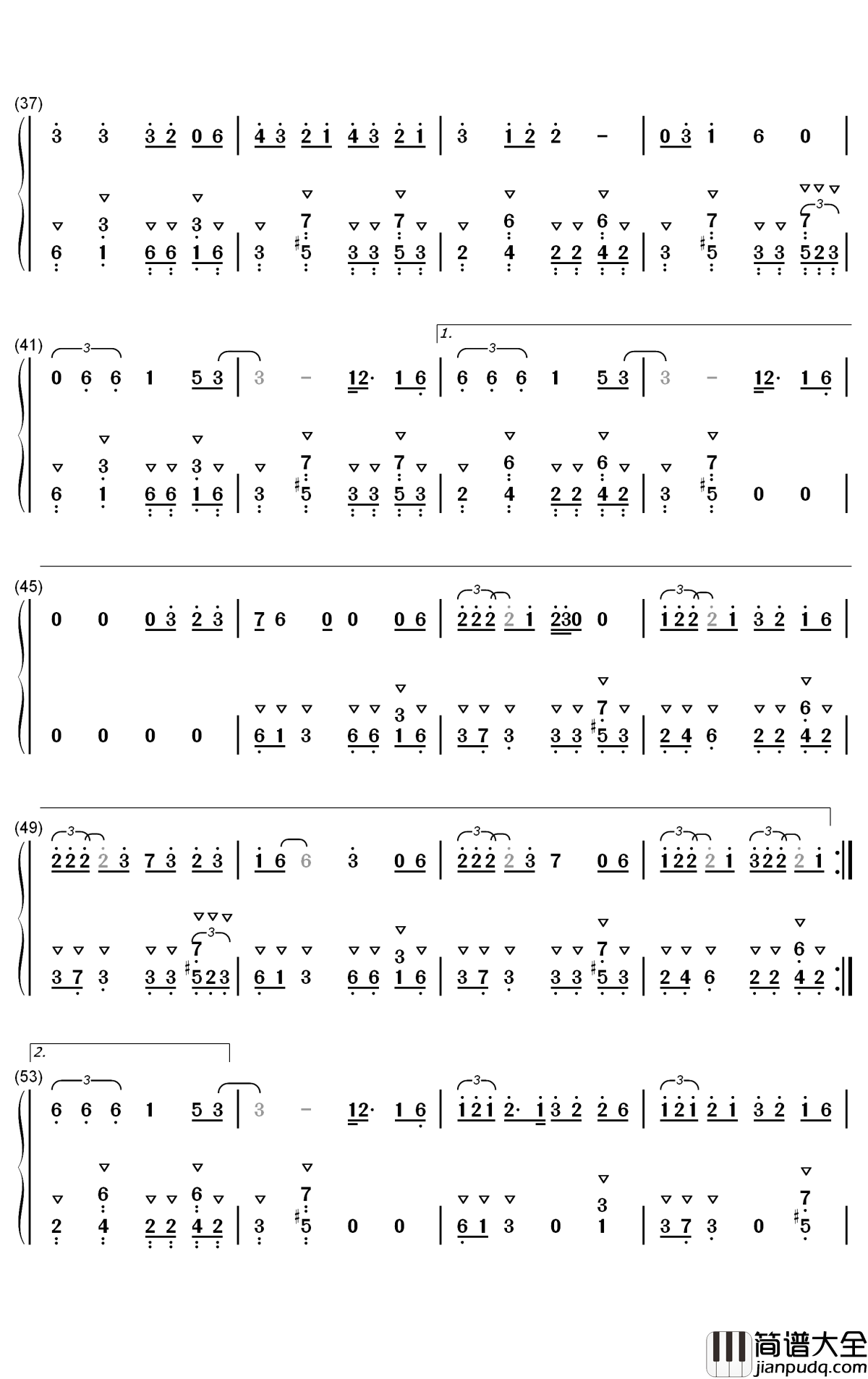 Copy_Cat钢琴简谱_Melanie_Martinez_Tierra_Whack歌曲_数字双手曲谱