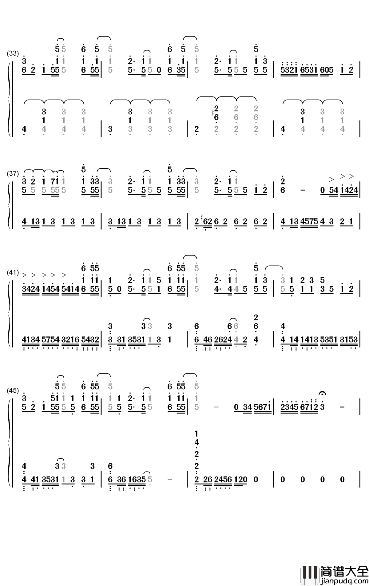 Sad_Machine简谱_Porter_Robinson歌曲_数字双手曲谱