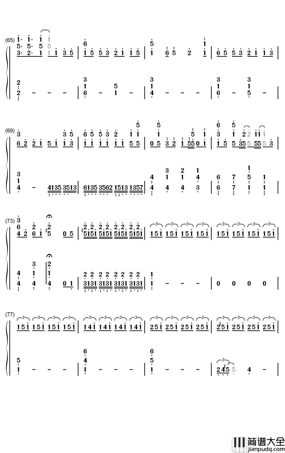 Sad_Machine简谱_Porter_Robinson歌曲_数字双手曲谱